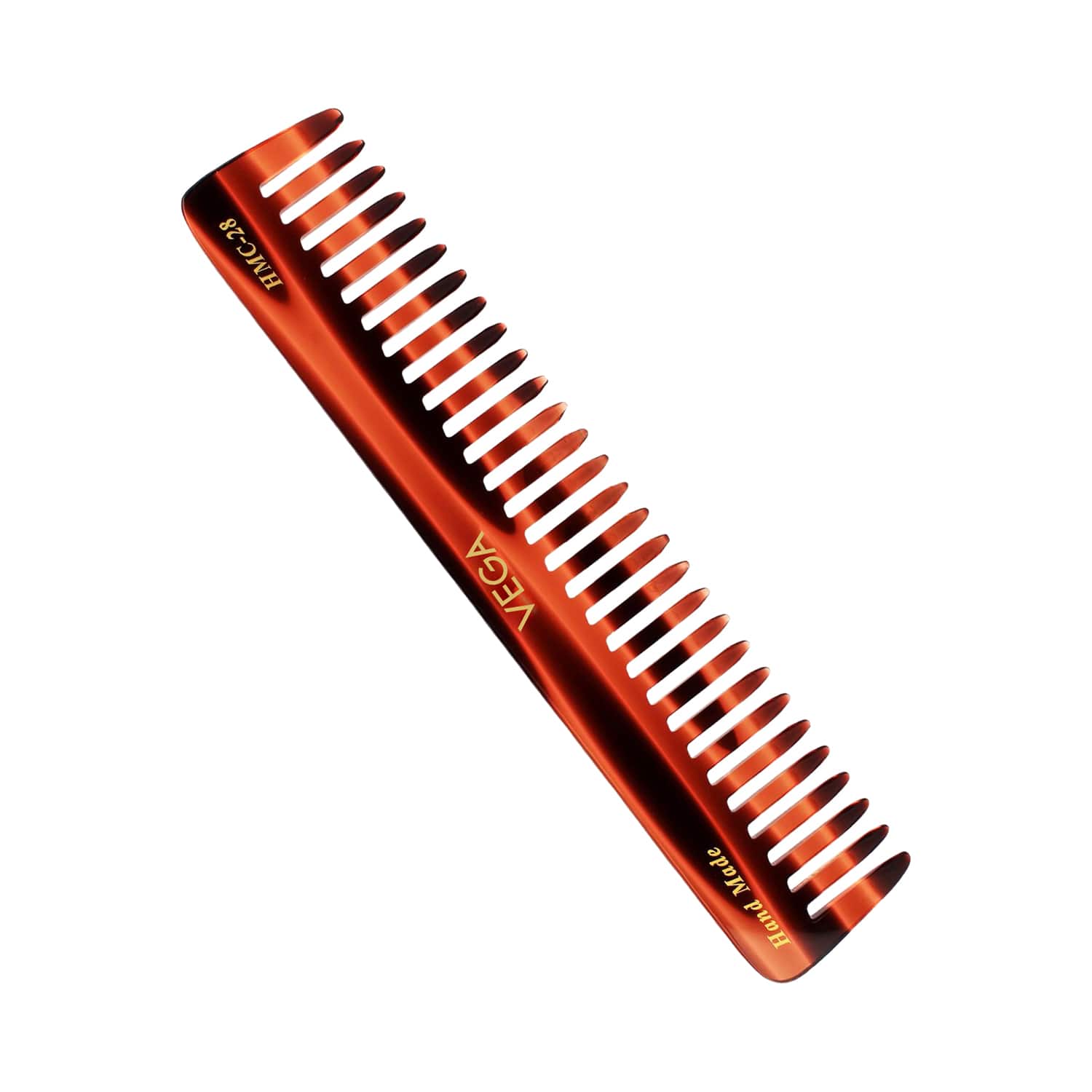 Vega | Vega Handmade Detangling Hair Comb with Tortoise Shell Pattern for Men & Women (HMC-28) (23 g)