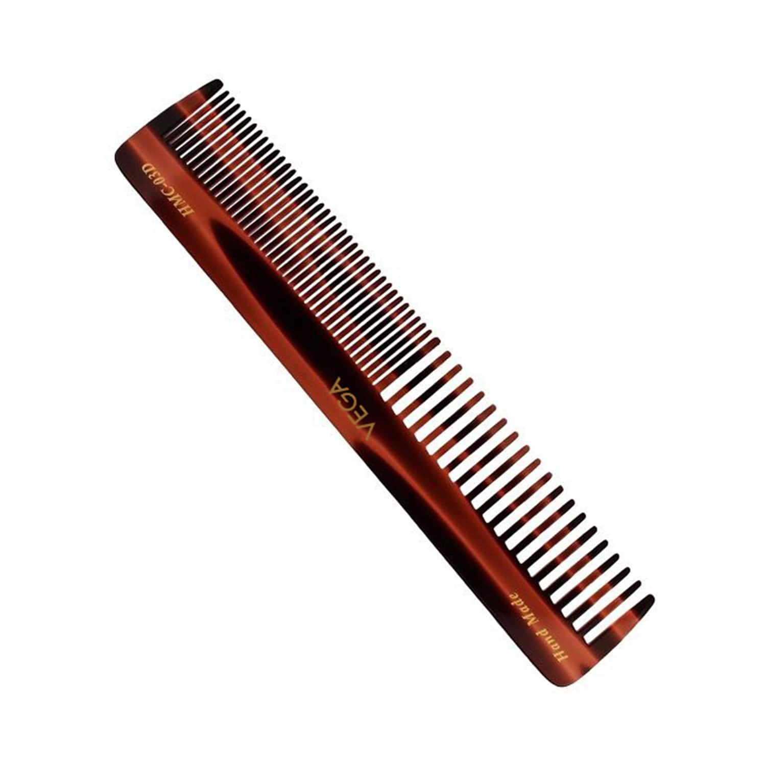 Vega | Vega Handmade Tortoise Shell Pattern Graduated Dressing Hair Comb for Men and Women (HMC-3D) (24 g)
