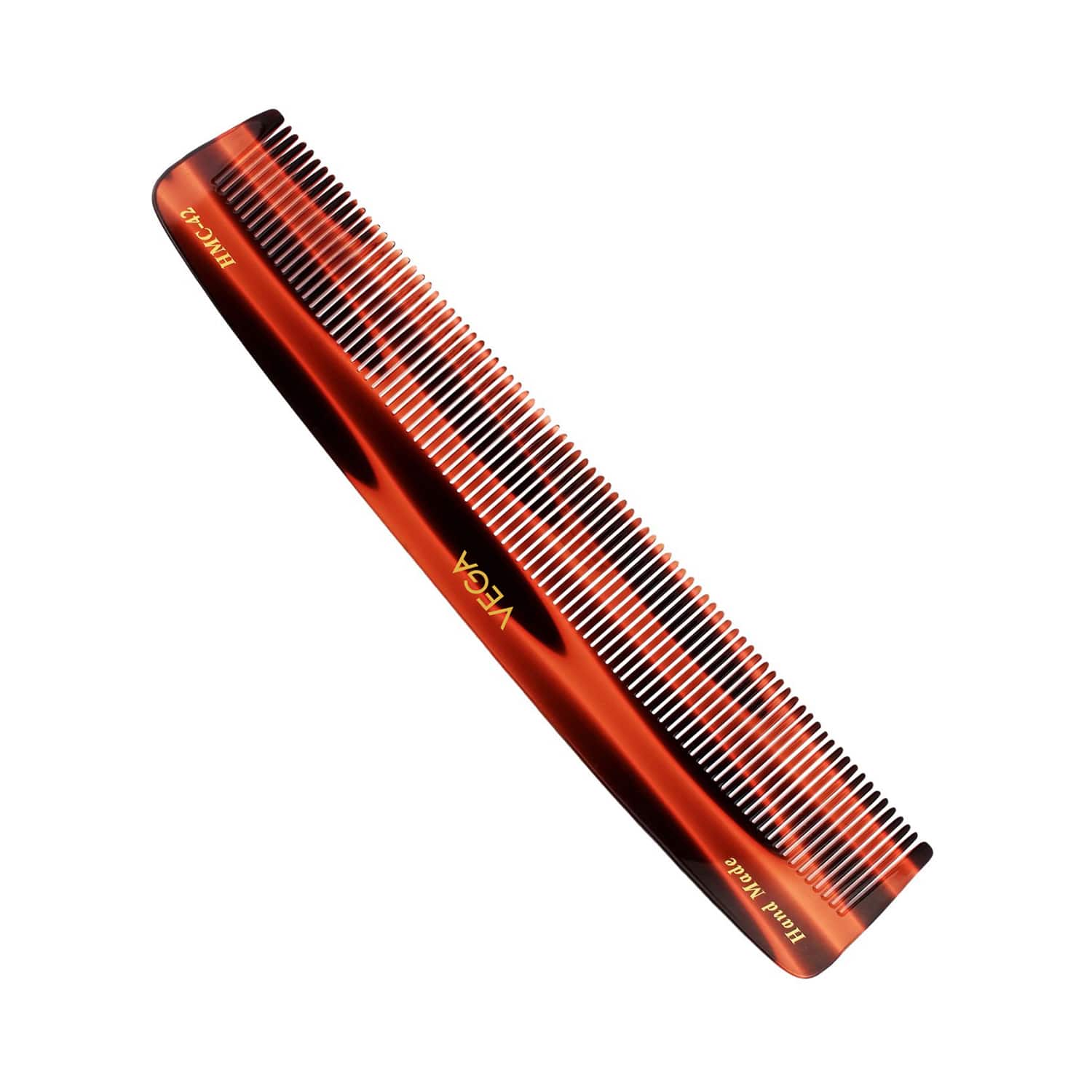 Vega | Vega Handmade Dressing Hair Comb for Tortoise Shell Pattern for Men and Women (HMC-42) (62 g)