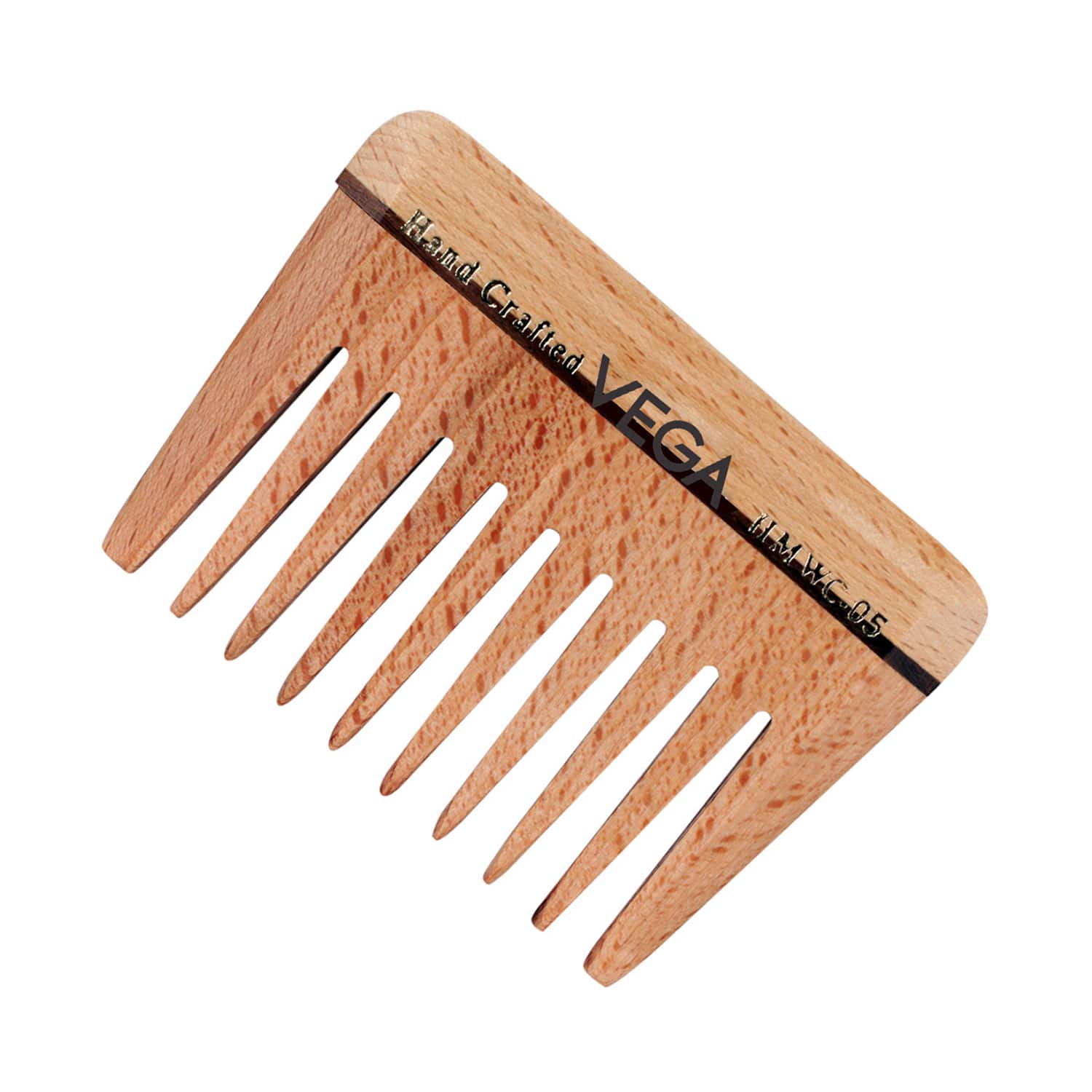 Vega | Vega Handmade Wooden Hair Comb with Wide Tooth for Men and Women (HMWC-05) (25 g)