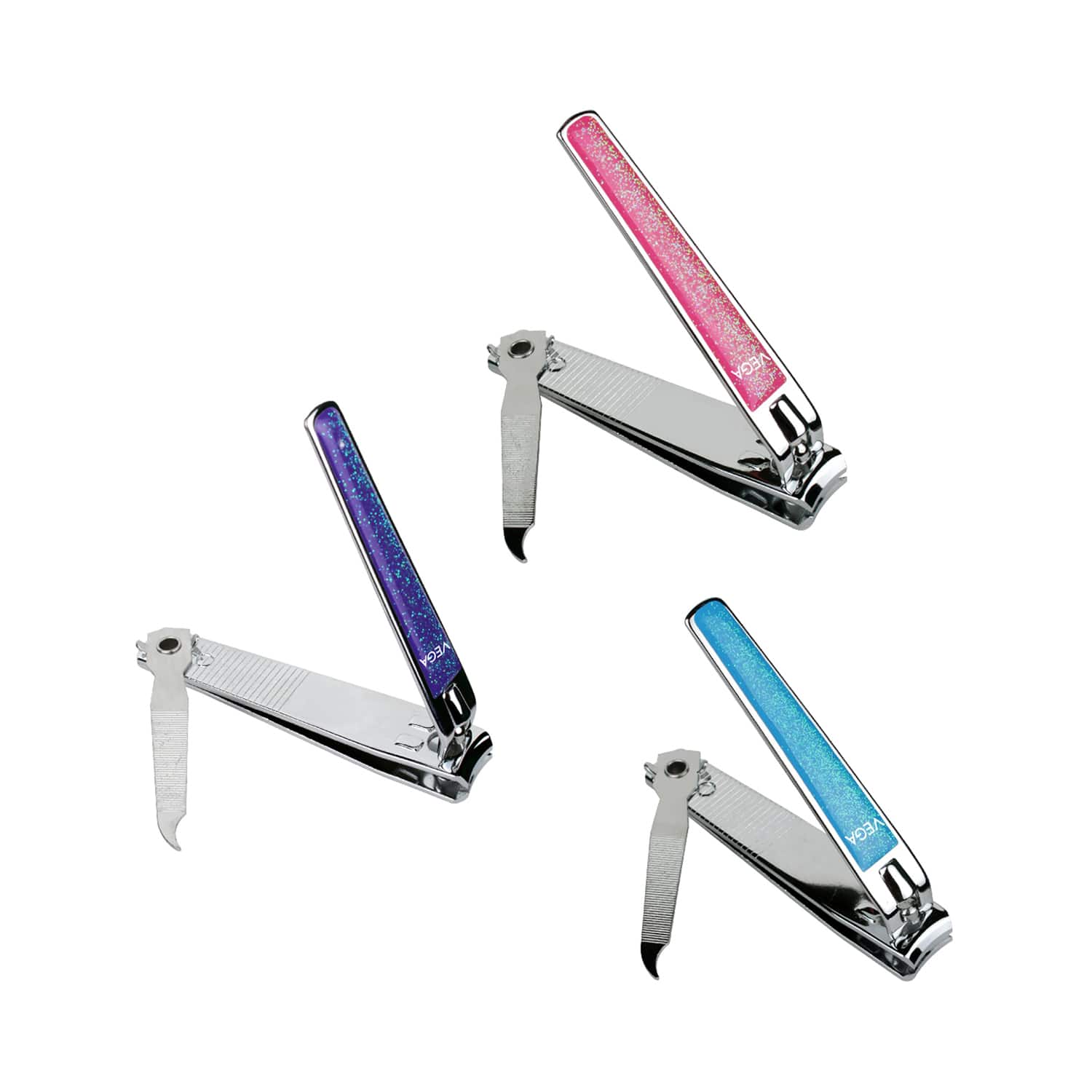 Vega | Vega Large Nail Clipper Set of 10 Pcs Glitter (LNCB-02) (504 g)
