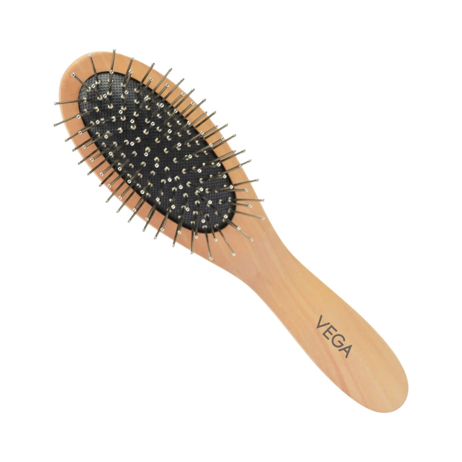 Vega | Vega Cushioned Hair Brush with Steel Pin for Men & Women All Hair Types (R2-CB) (74 g)