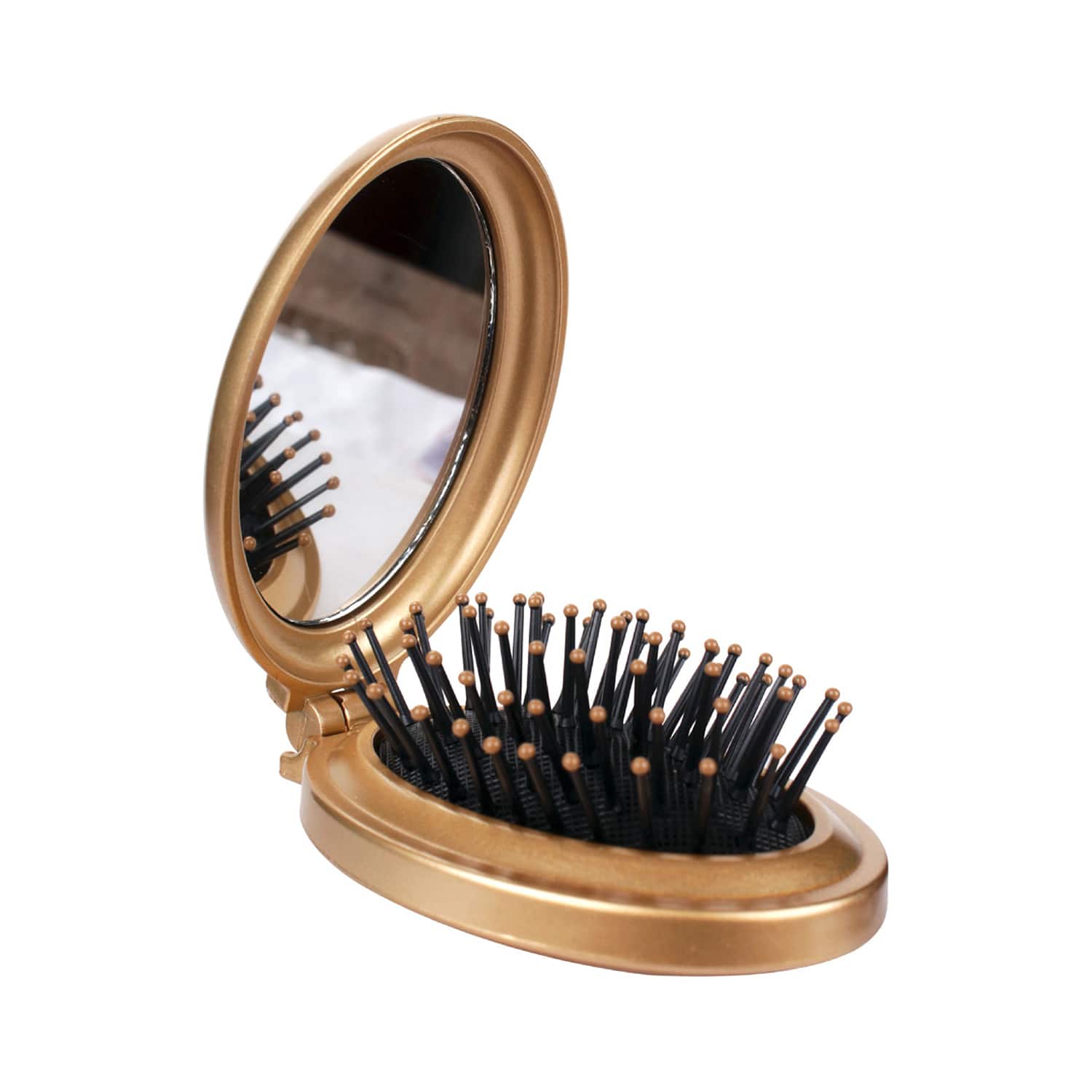 Vega | Vega Compact Hair Brush India's No.1 Hair Brush Brand with Foldable Mirror (R3-FM) (55 g)