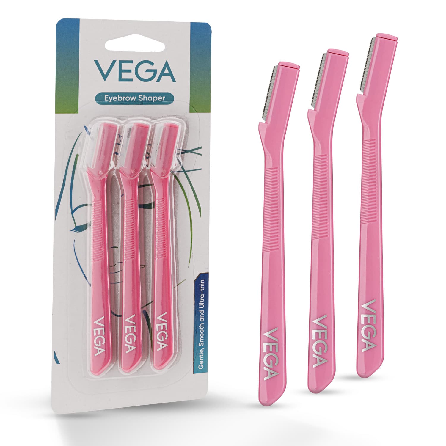 Vega | Vega Face Razor Eyebrow Shaper for Women Pack of 3 Reusable Razor for Face (ESS-01) (28 g)