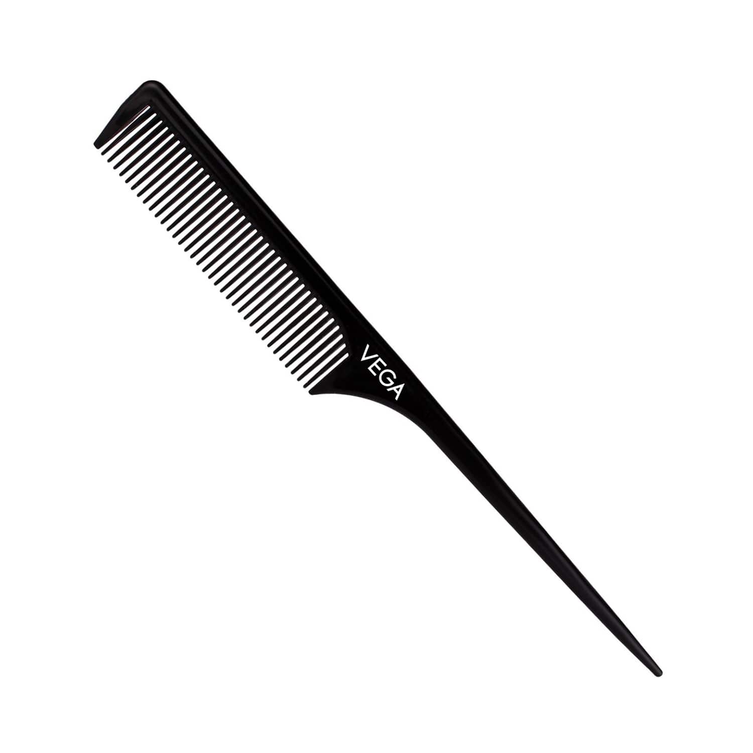 Vega | Vega Tail Comb Rat Tail Comb Long Head with Long Tail for Men and Women All Hair Types (1272) (11 g)