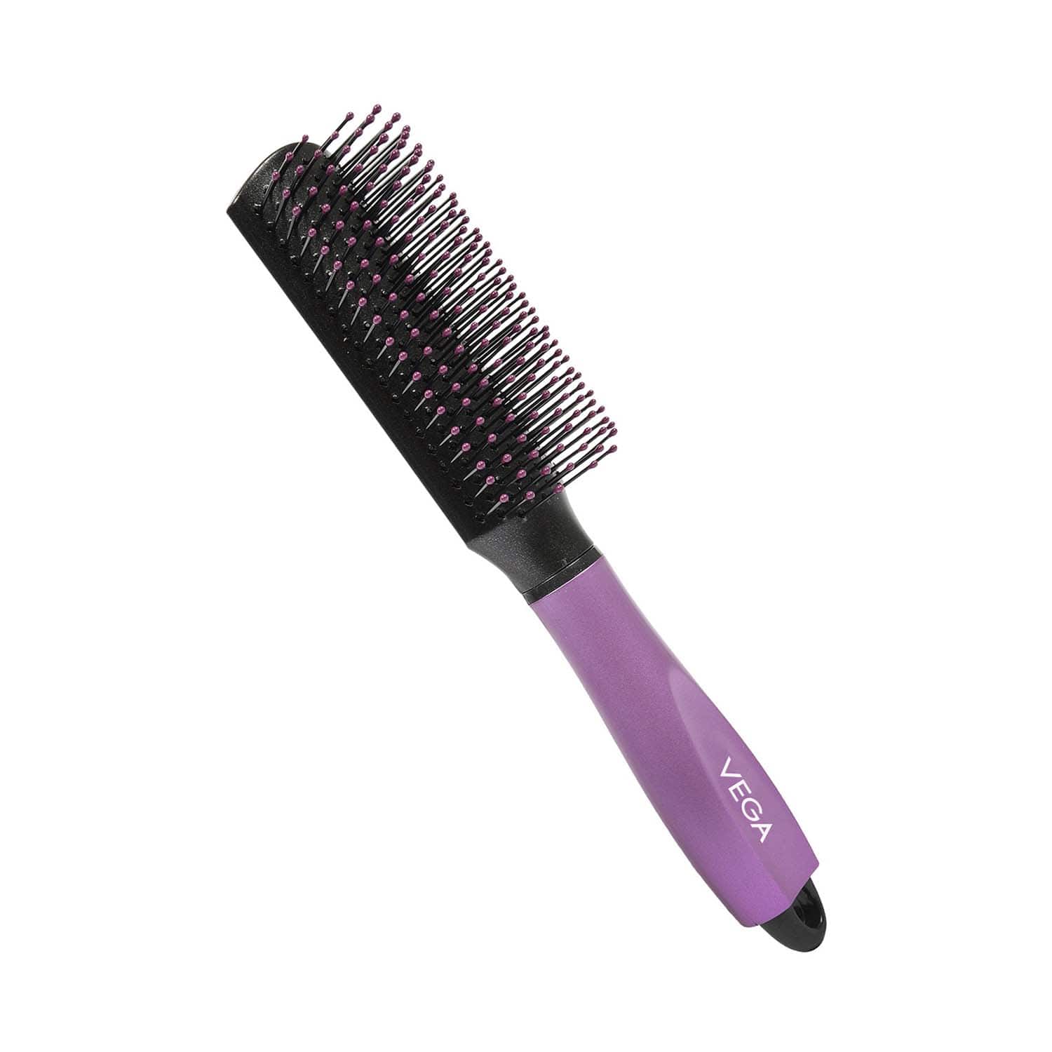 Vega | Vega Flat Hair Brush with Cleaning Comb for Men and Women (E18-FB) (106 g)