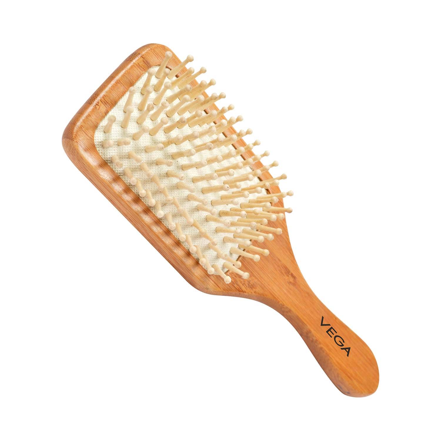 Vega | Vega Wooden Bristle Paddle Hair Brush India's No.1 Hair Brush Brand for Men & Women (E2-PBB) (84 g)