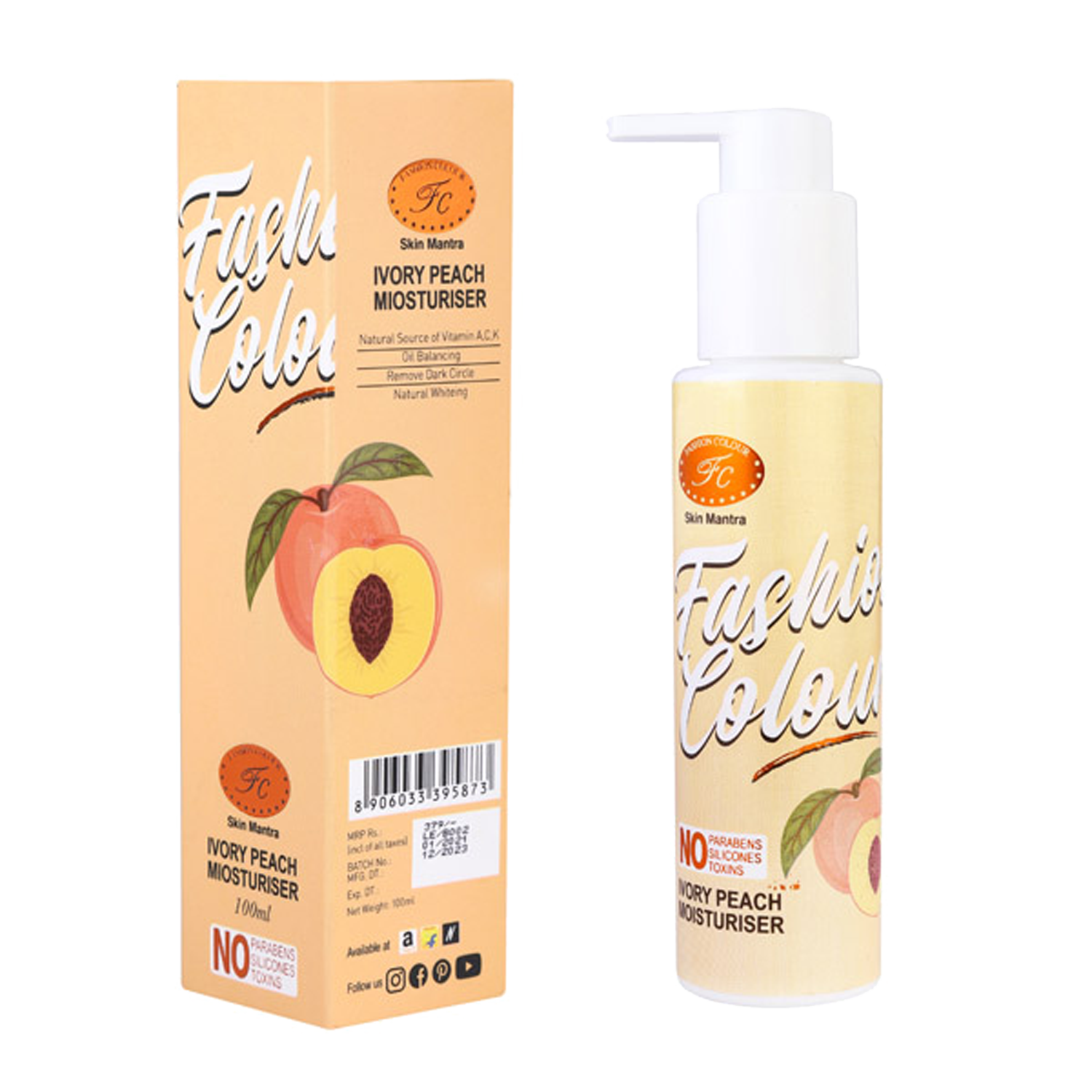 Fashion Colour | Fashion Colour Ivory Peach Moisturiser (100ml)