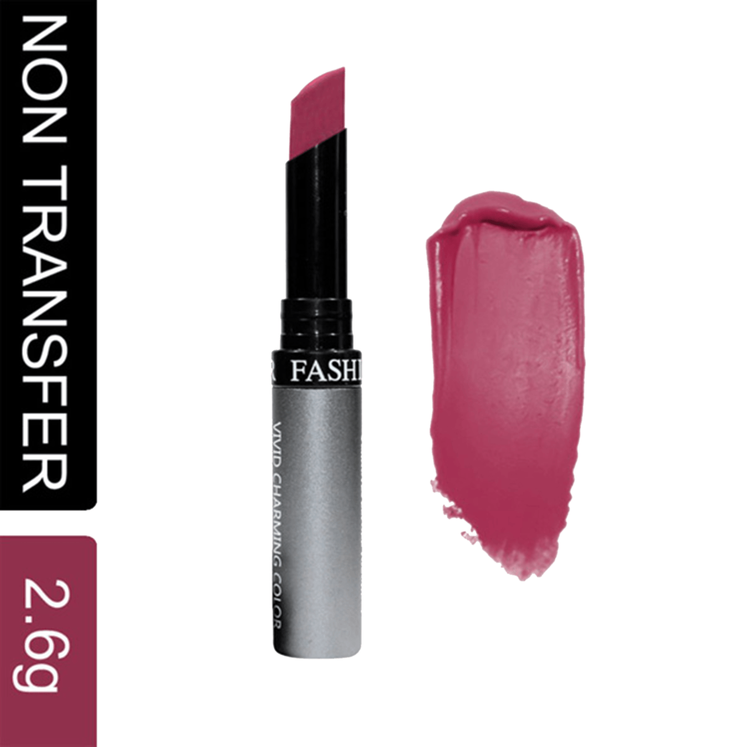 Fashion Colour | Fashion Colour Kiss Lip No Transfer Lipstick - 19 Fuchsia Pink (2.6g)