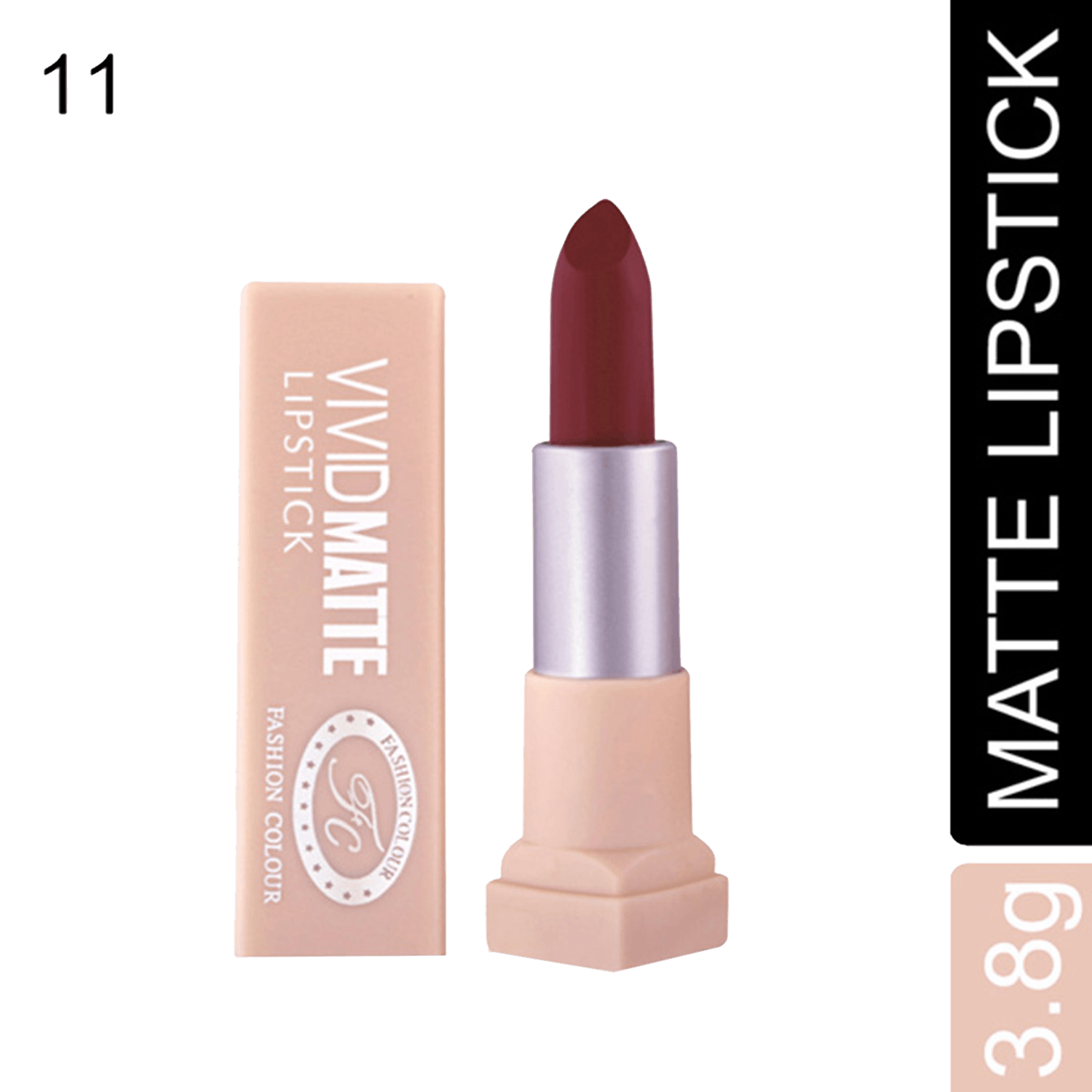 Fashion Colour | Fashion Colour Vivid Matte Lipstick - 11 Red Brown (3.8g)