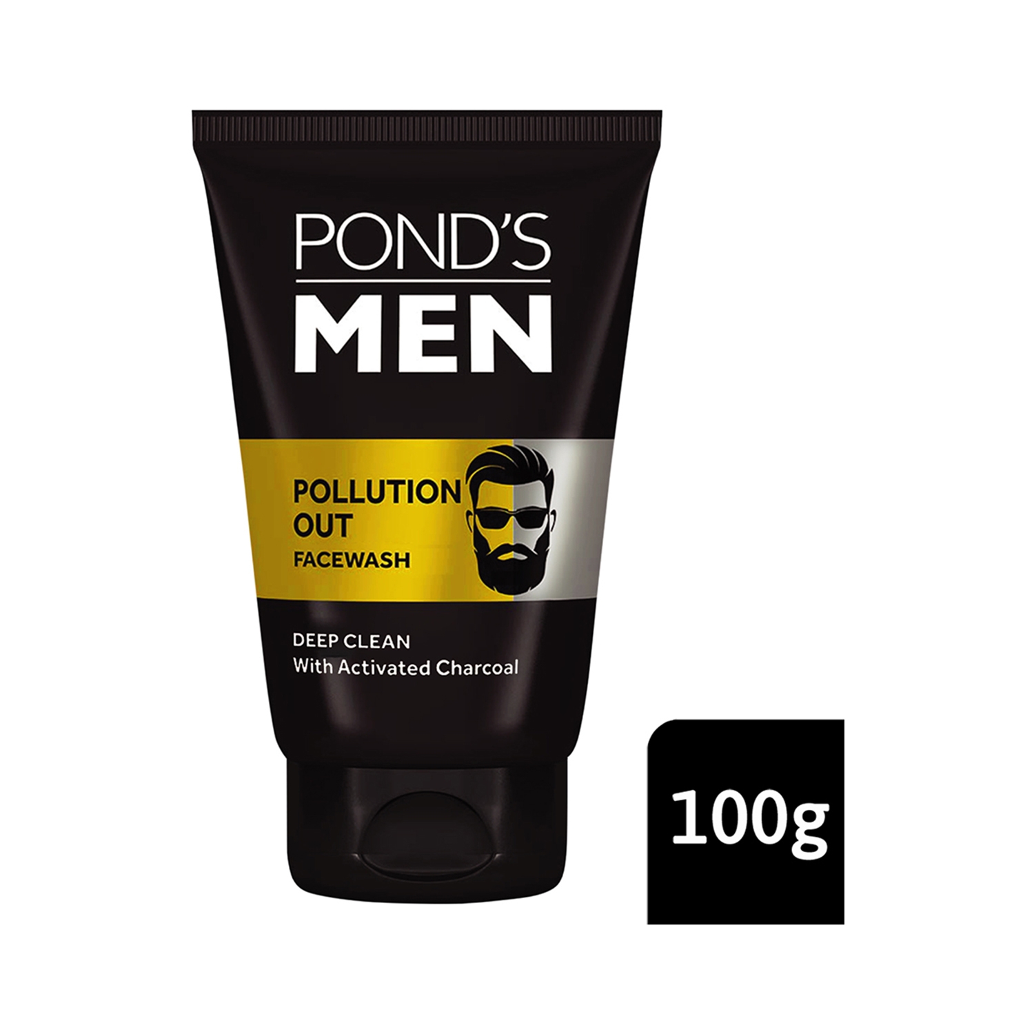 Pond's | Pond's Men Pollution Out Activated Charcoal Deep Clean Facewash - (100g)