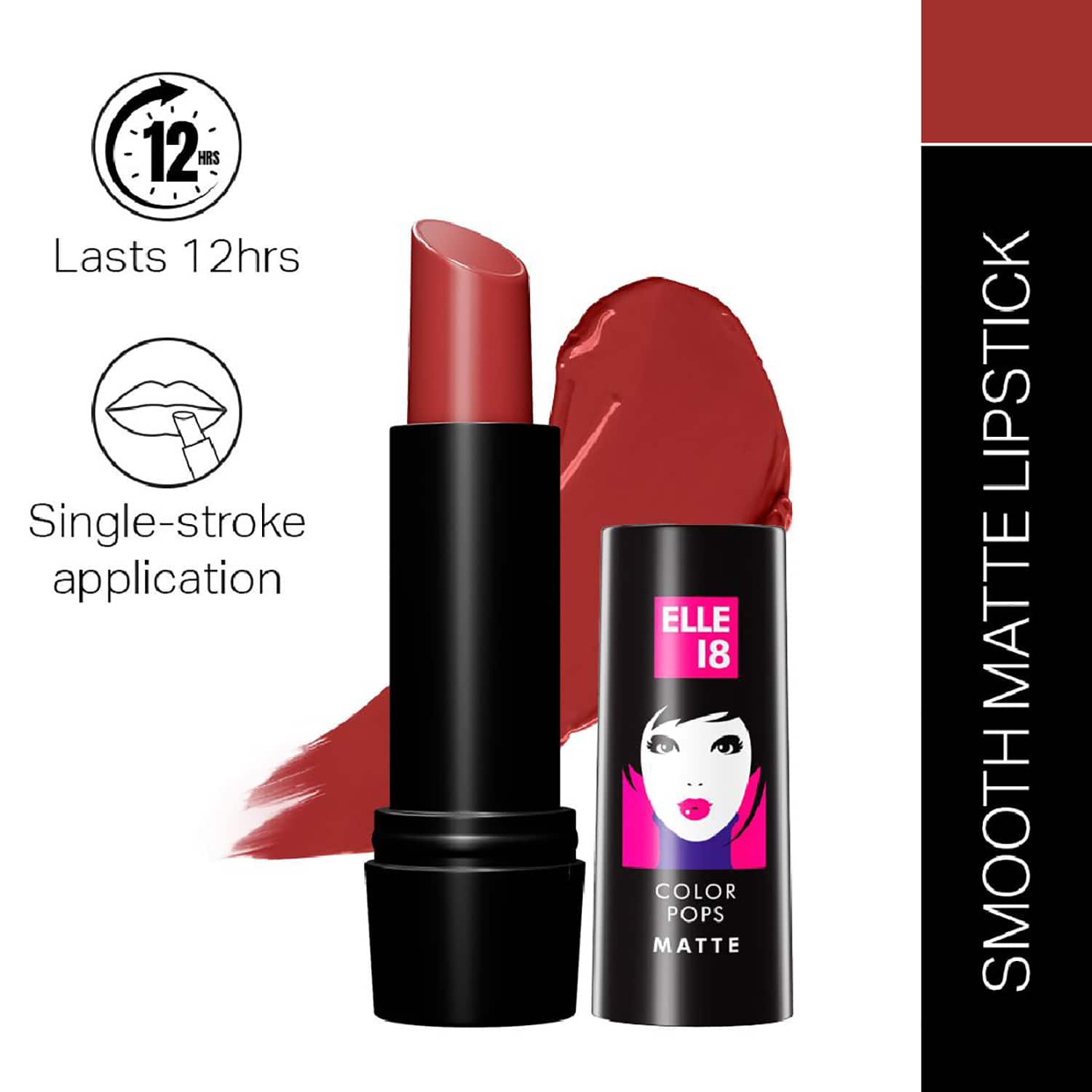 Elle 18 | Elle 18 Color Pop Matte Lip Color - R37 Maroon Silk (4.3g)