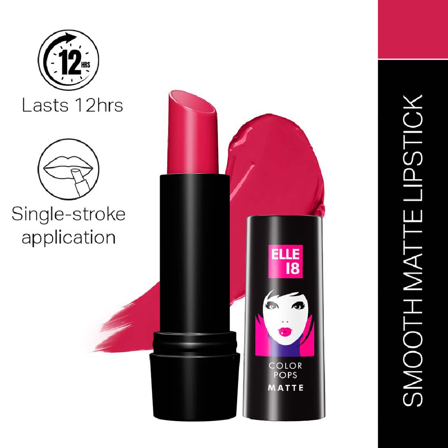 Elle 18 | Elle 18 Color Pop Matte Lip Color - P23 Deep Pink (4.3g)