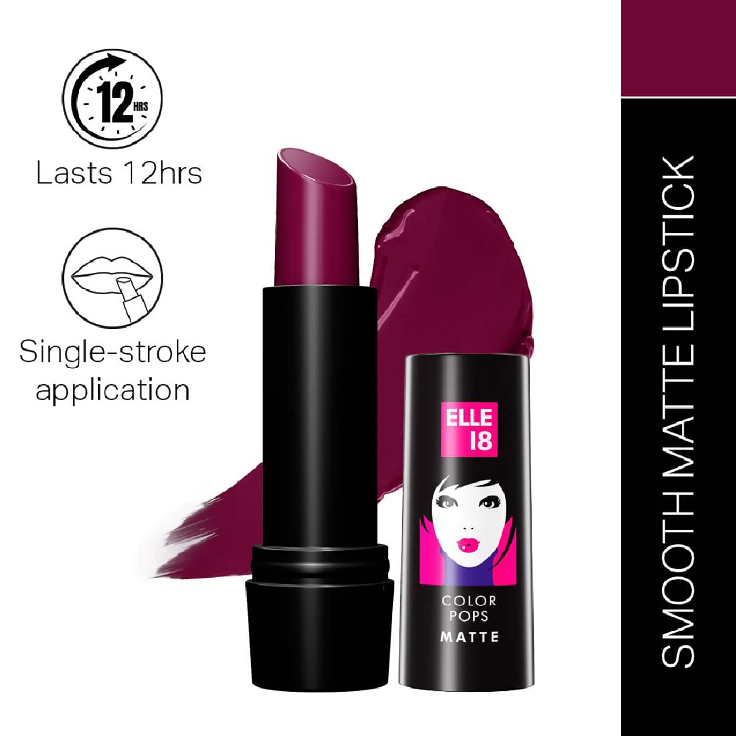 Elle 18 | Elle 18 Color Pop Matte Lip Color - W11 Cherry Wine (4.3g)