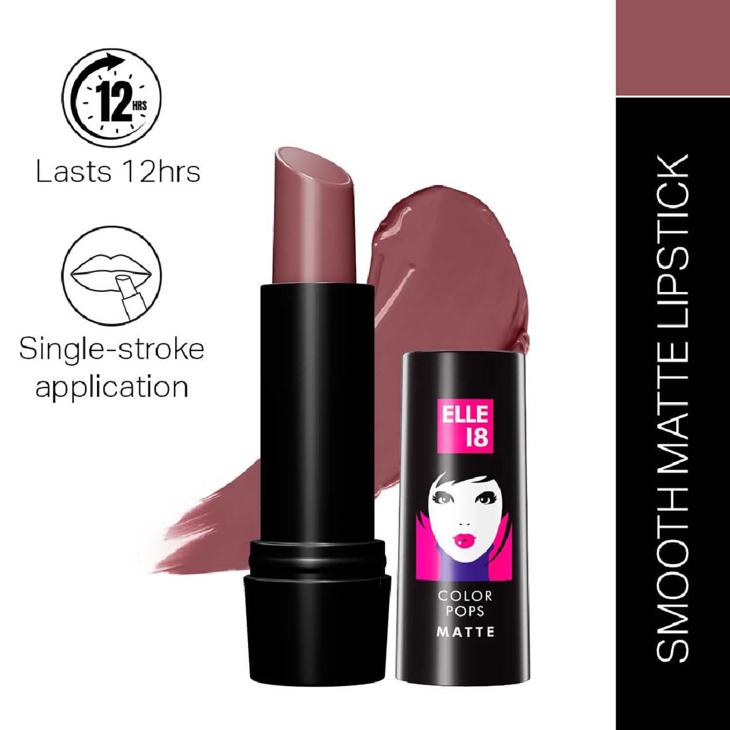 Elle 18 | Elle 18 Color Pop Matte Lip Color - W12 Mauve Date (4.3g)