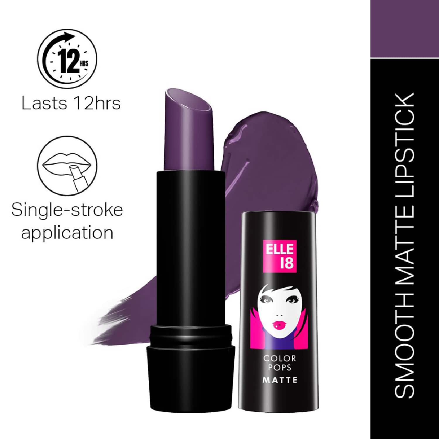 Elle 18 | Elle 18 Color Pop Matte Lip Color - W16 Soaked Grape (4.3g)
