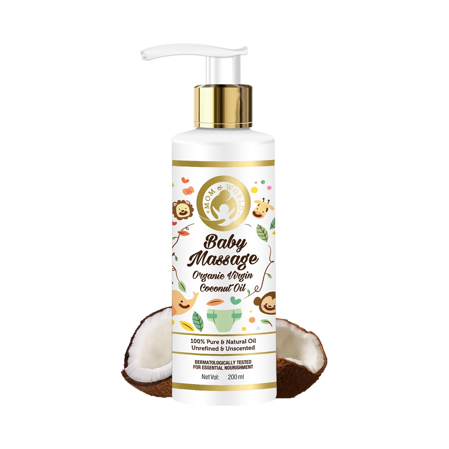 Mom & World | Mom & World Baby Massage Organic Virgin Coconut Oil (200ml)