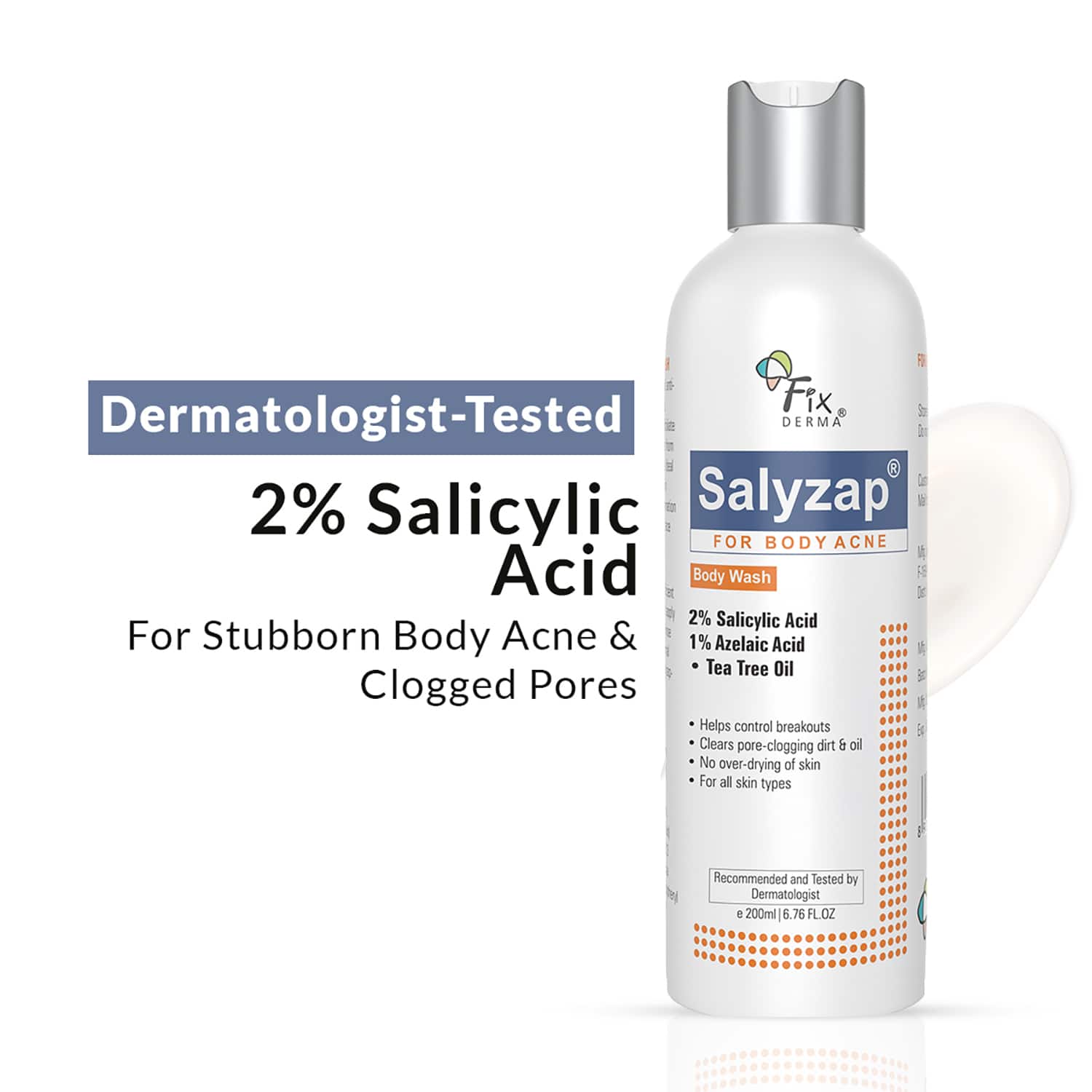 Fixderma | Fixderma Salyzap Acne Body Wash - (200ml)