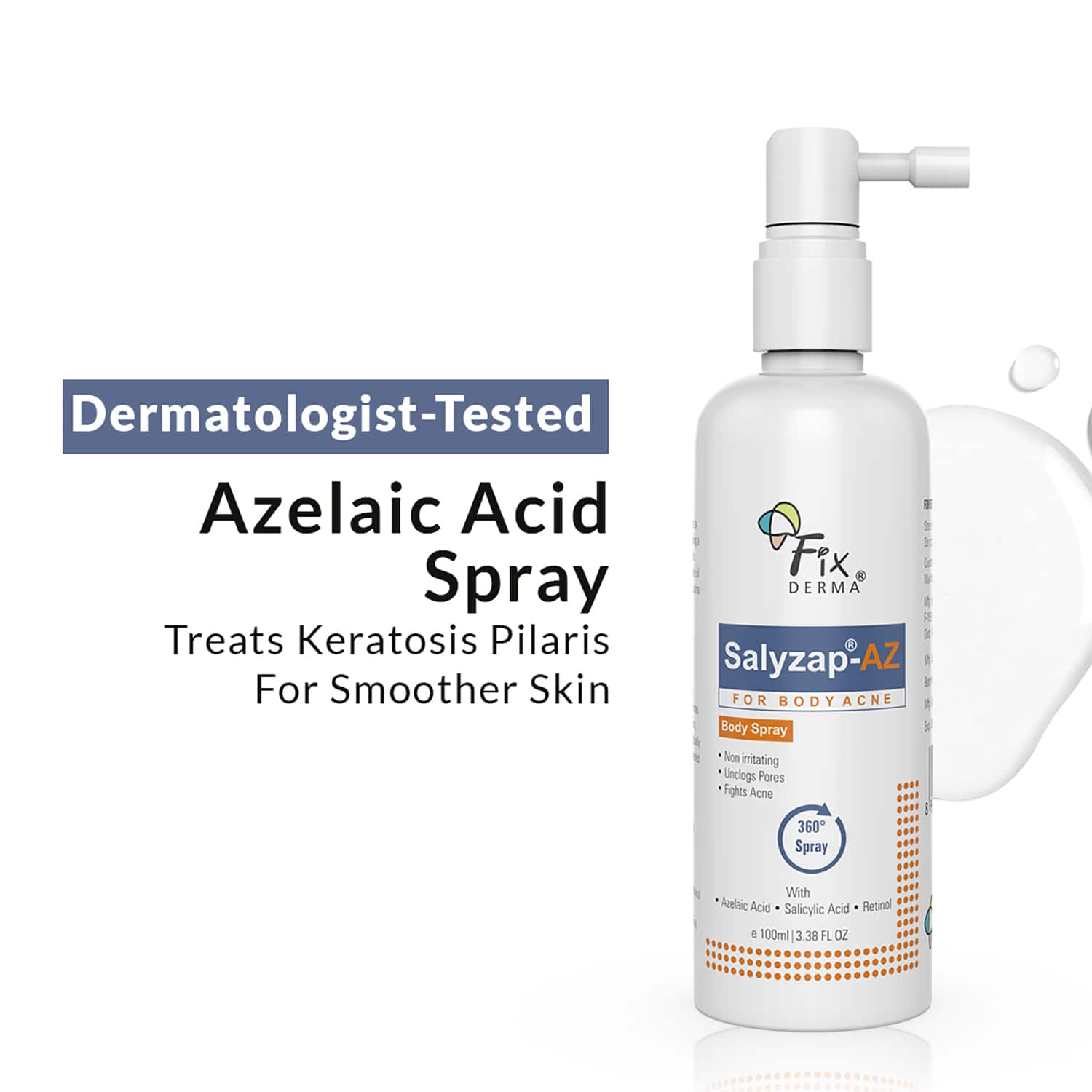 Fixderma | Fixderma Salyzap AZ For Body Acne Spray - (100ml)