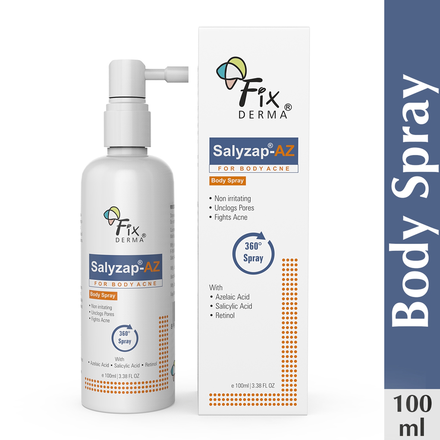 Fixderma | Fixderma Salyzap AZ For Body Acne Spray - (100ml)