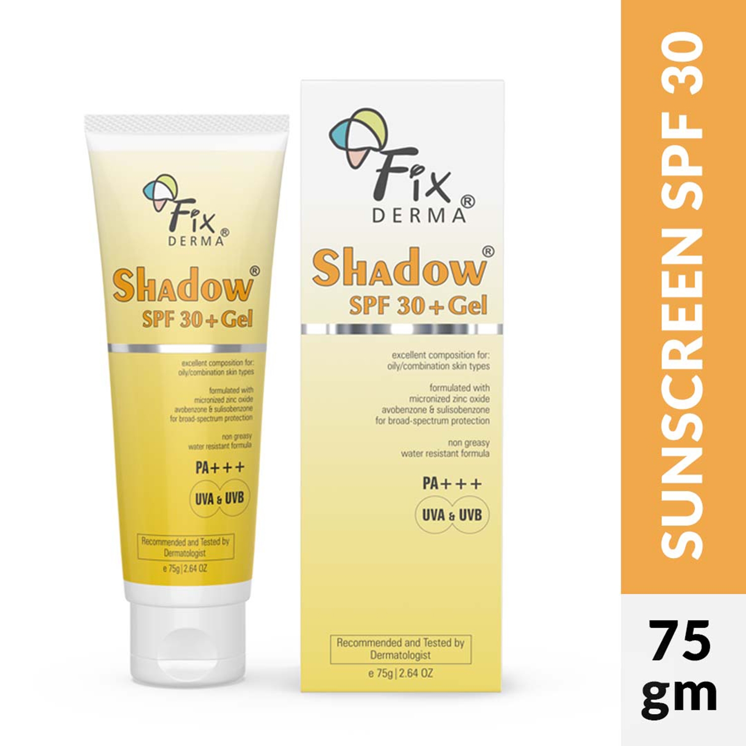 Fixderma Shadow SPF 30+ Gel - (75g)