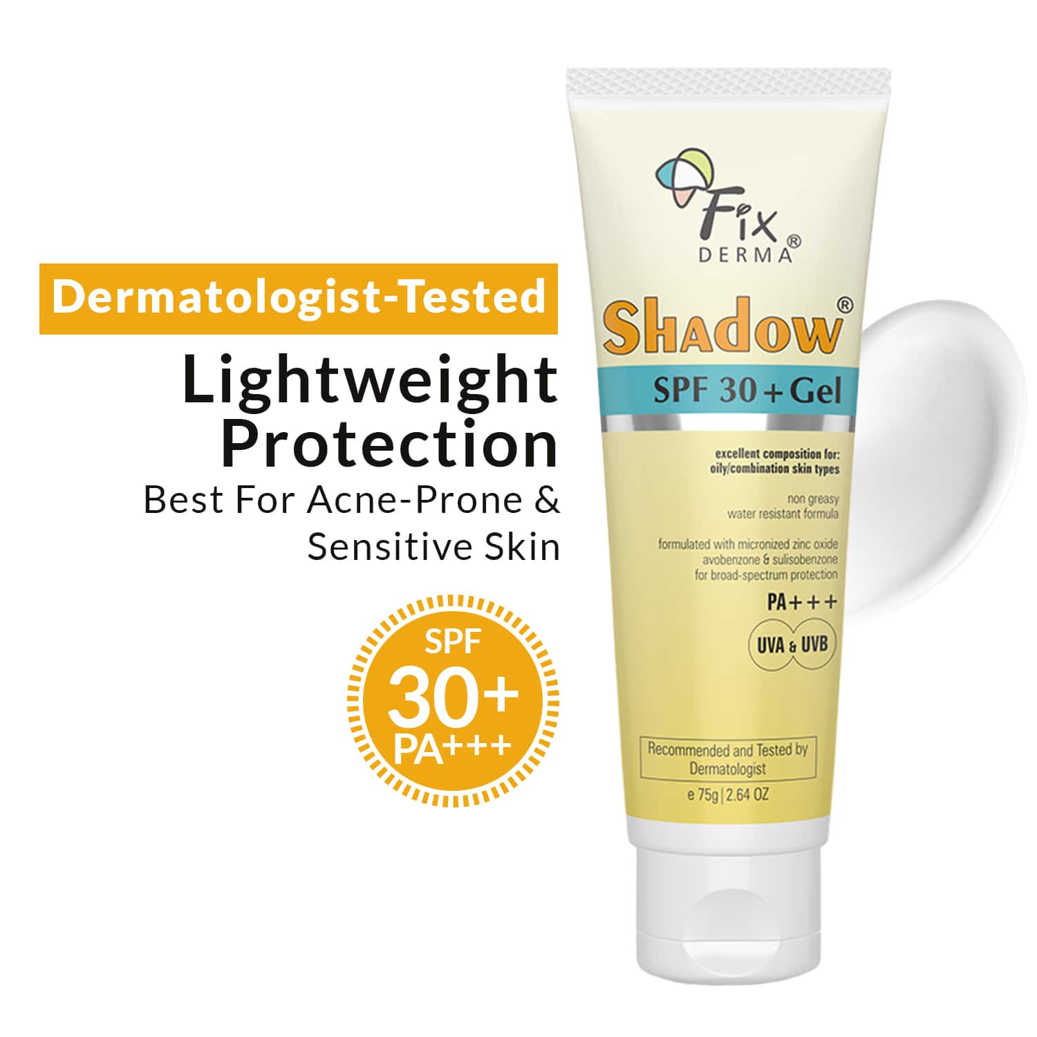 Fixderma | Fixderma Shadow SPF 30+ Gel - (75g)