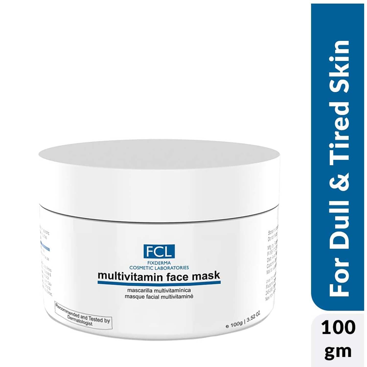 FCL | Fixderma Cosmetic Laboratories Multivitamin Face Mask Enriched with Vitamins, Improves Skin Texture (100g)