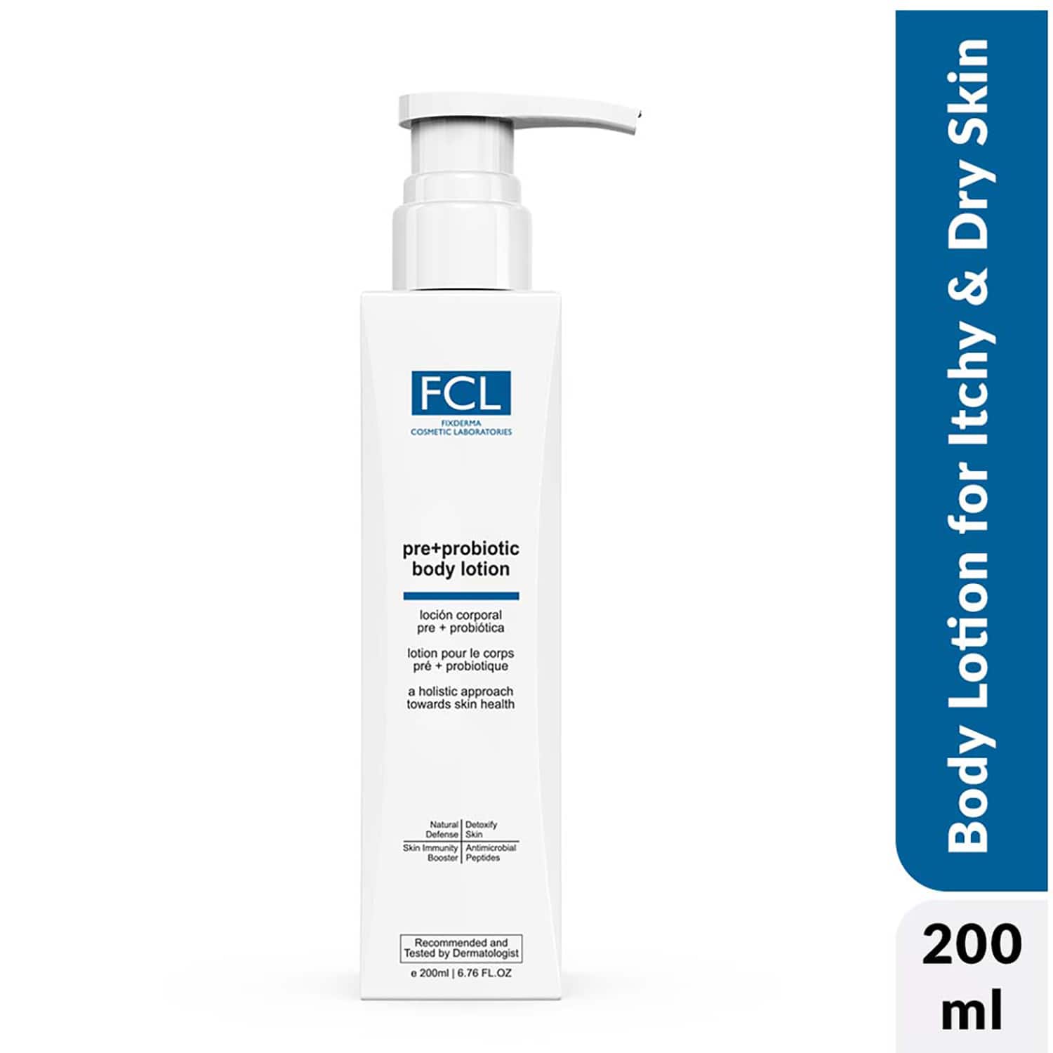 FCL | Fixderma Cosmetic Laboratories Pre+Probiotic Body Lotion for Dry Skin (200ml)