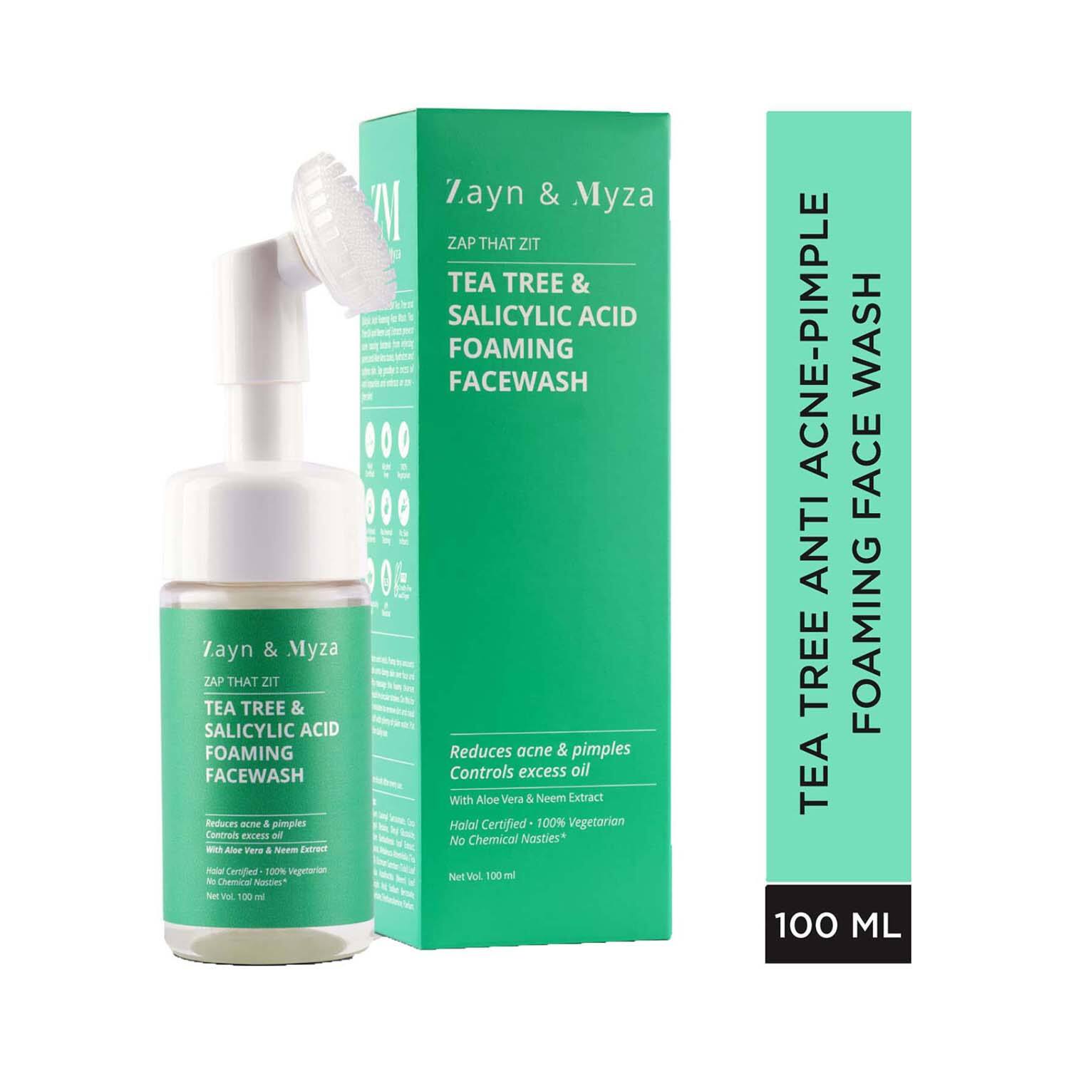 ZM Zayn & Myza | ZM Zayn & Myza Tea Tree & Salicylic Acid Foaming Face Wash For Women (100 ml)