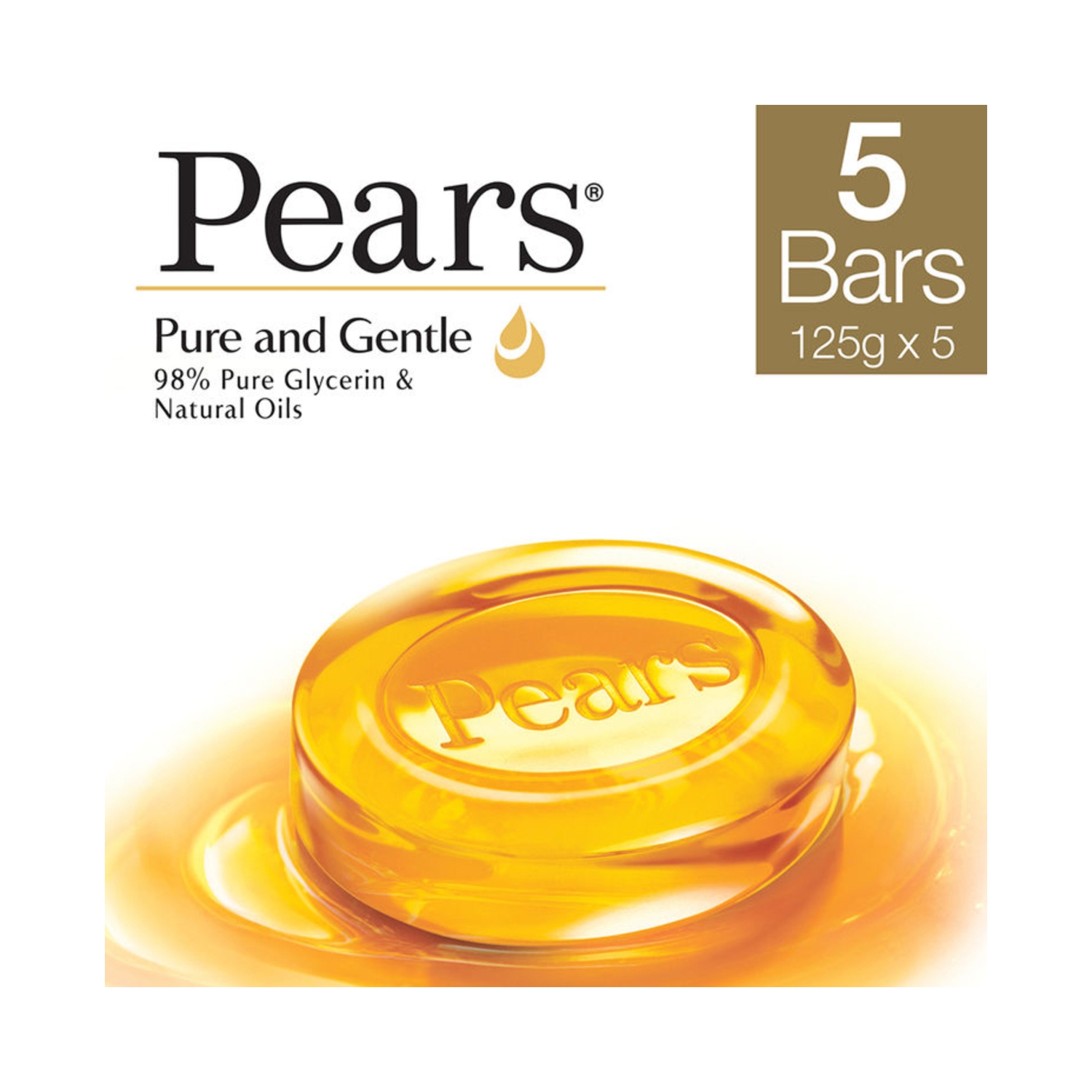 Pears | Pears Pure & Gentle Bathing Bar Soap - (5Pcs)