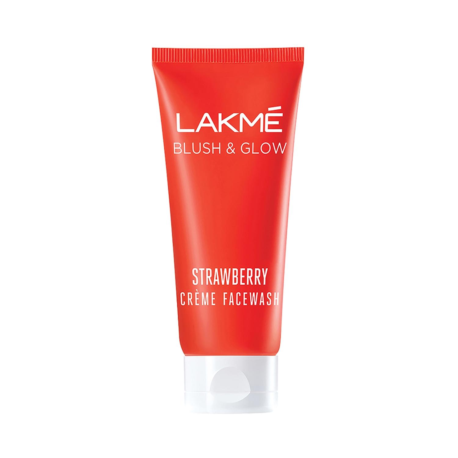 Lakme | Lakme Blush & Glow Strawberry Creme Face Wash With Strawberry Extract - (100g)