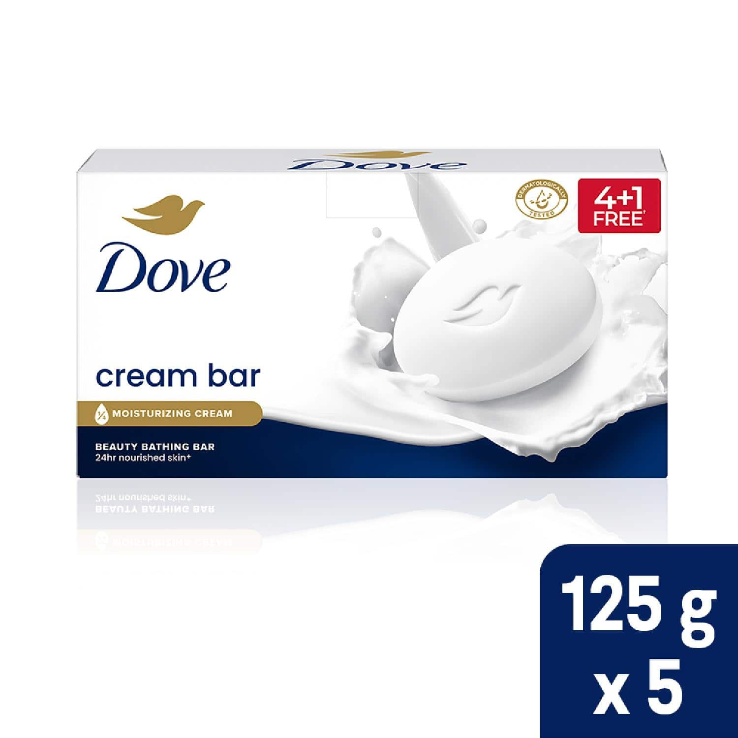 Dove | Dove Cream Beauty Bar Combo - Buy 4 Get 1 Free (5Pcs)