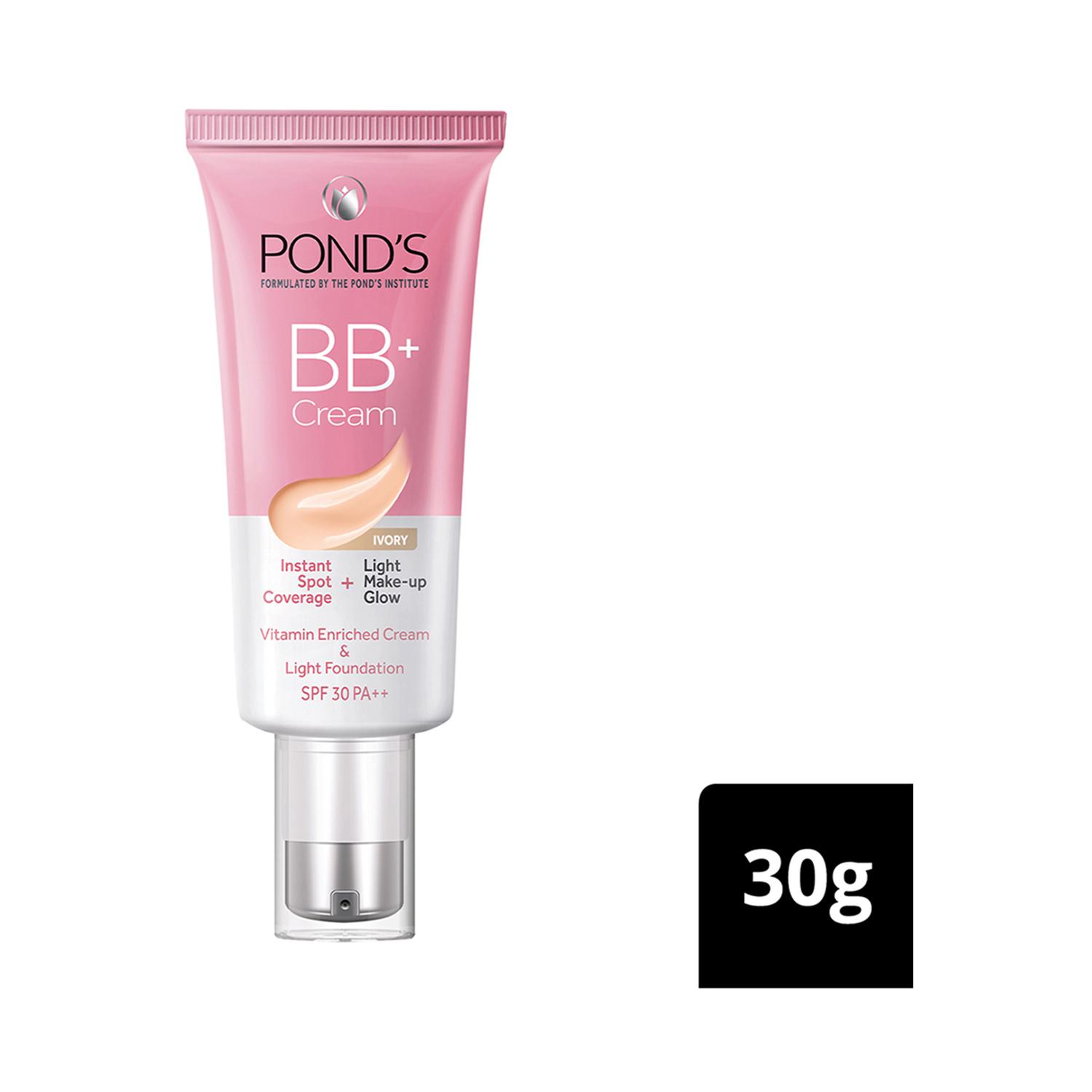 Pond's | Pond's BB+ Cream Instant Spot Coverage + Light Makeup Glow - Ivory (30g)