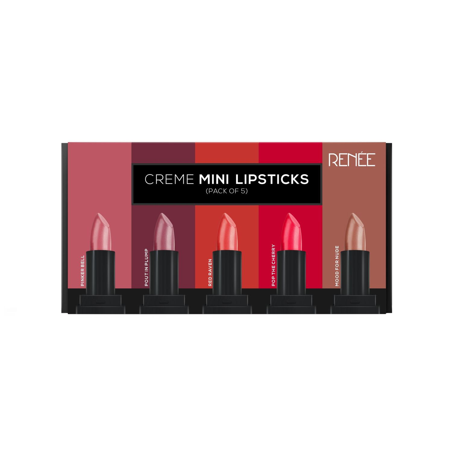 RENEE | RENEE Creme Mini Lipstick - Pack Of 5 (1.65gm each)