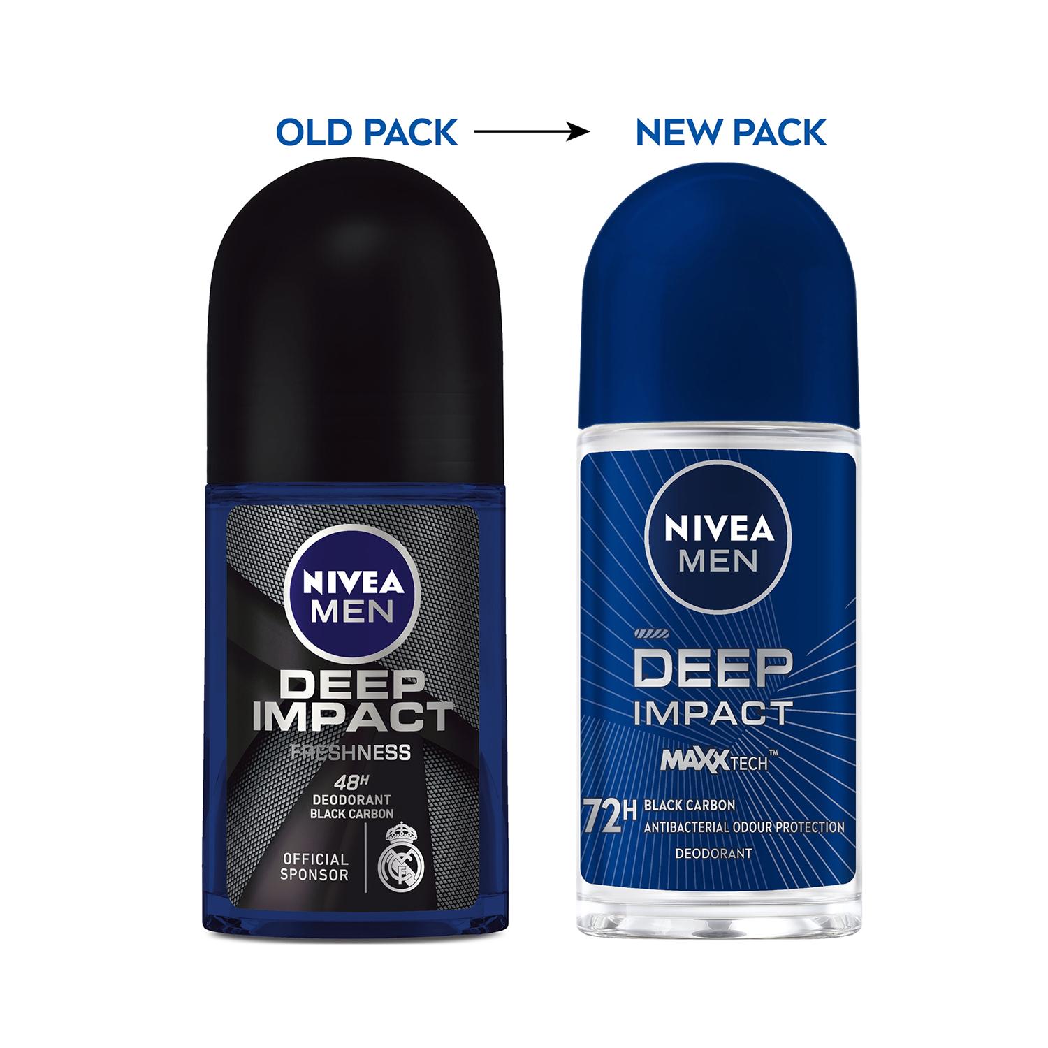 Nivea | Nivea Men Deep Impact Freshness 48H Deodorant Roll On (50ml)