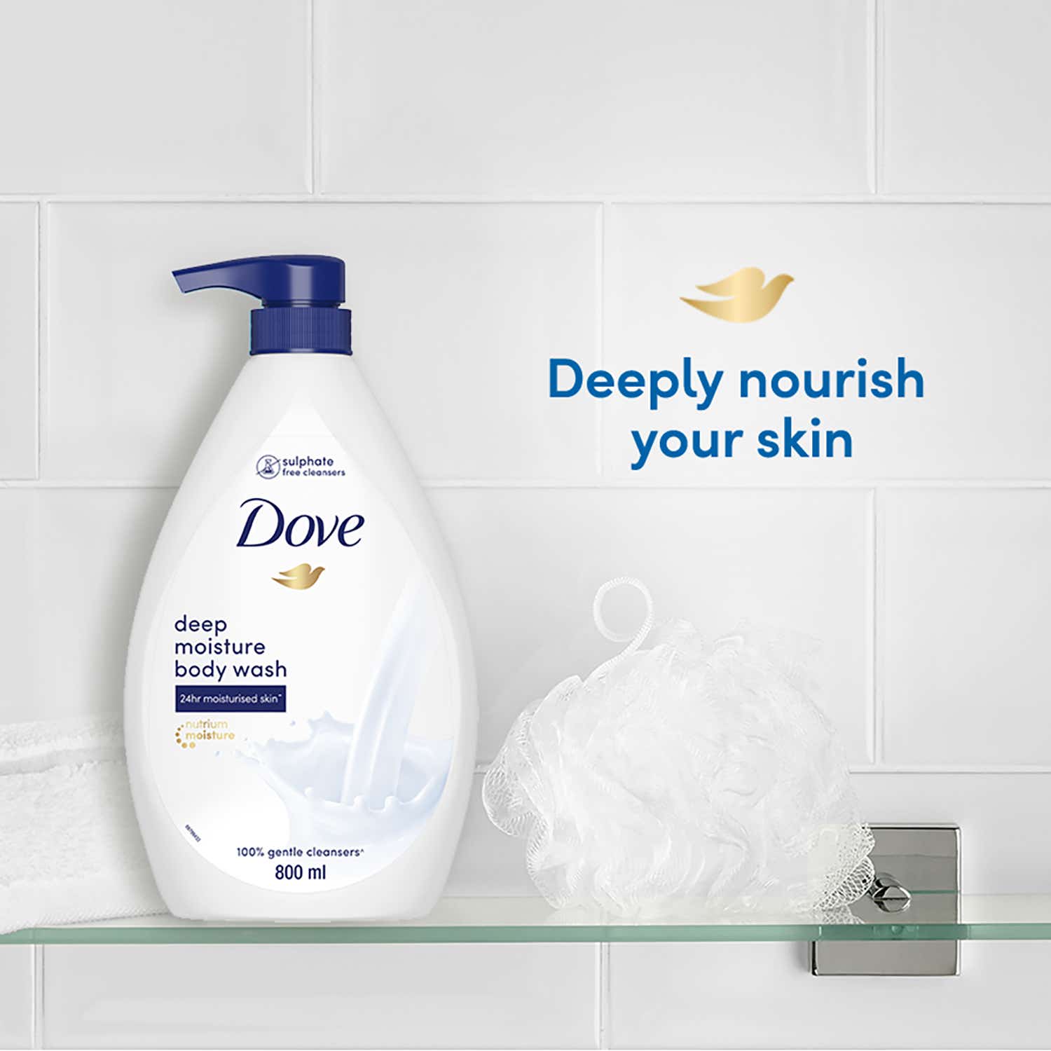 Dove Deep Moisture Body Wash 800ml - Image 5