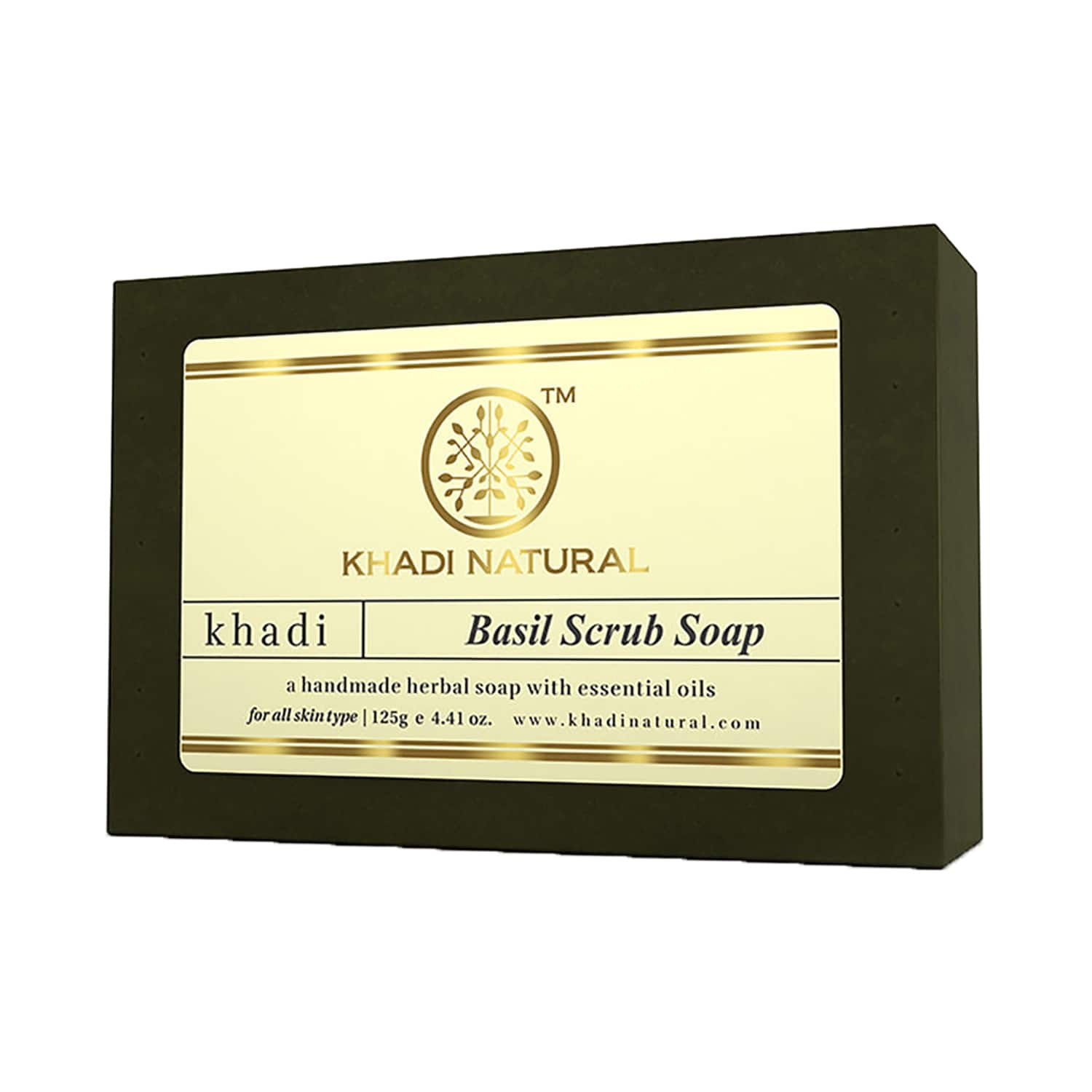 Khadi Natural | Khadi Natural Basil Scrub Soap (125g)