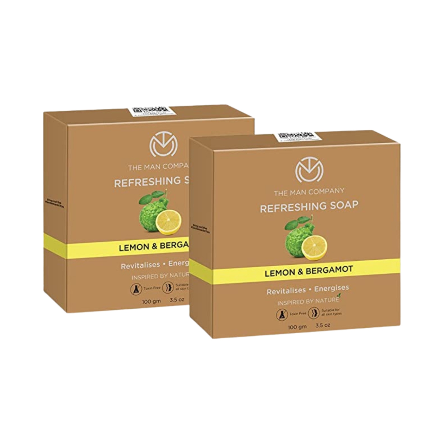 The Man Company Lemon & Bergamot Refreshing Soap Set (2Pcs)