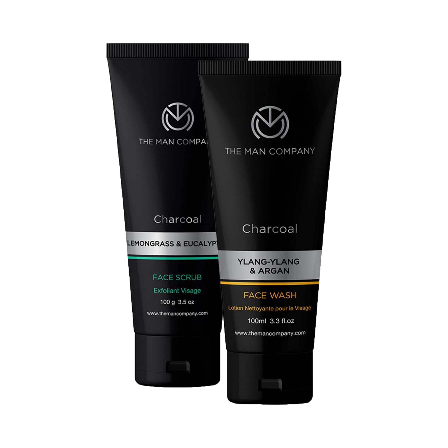 The Man Company | The Man Company De Tan Charcoal Face Scrub & Face Wash Combo (2Pcs)