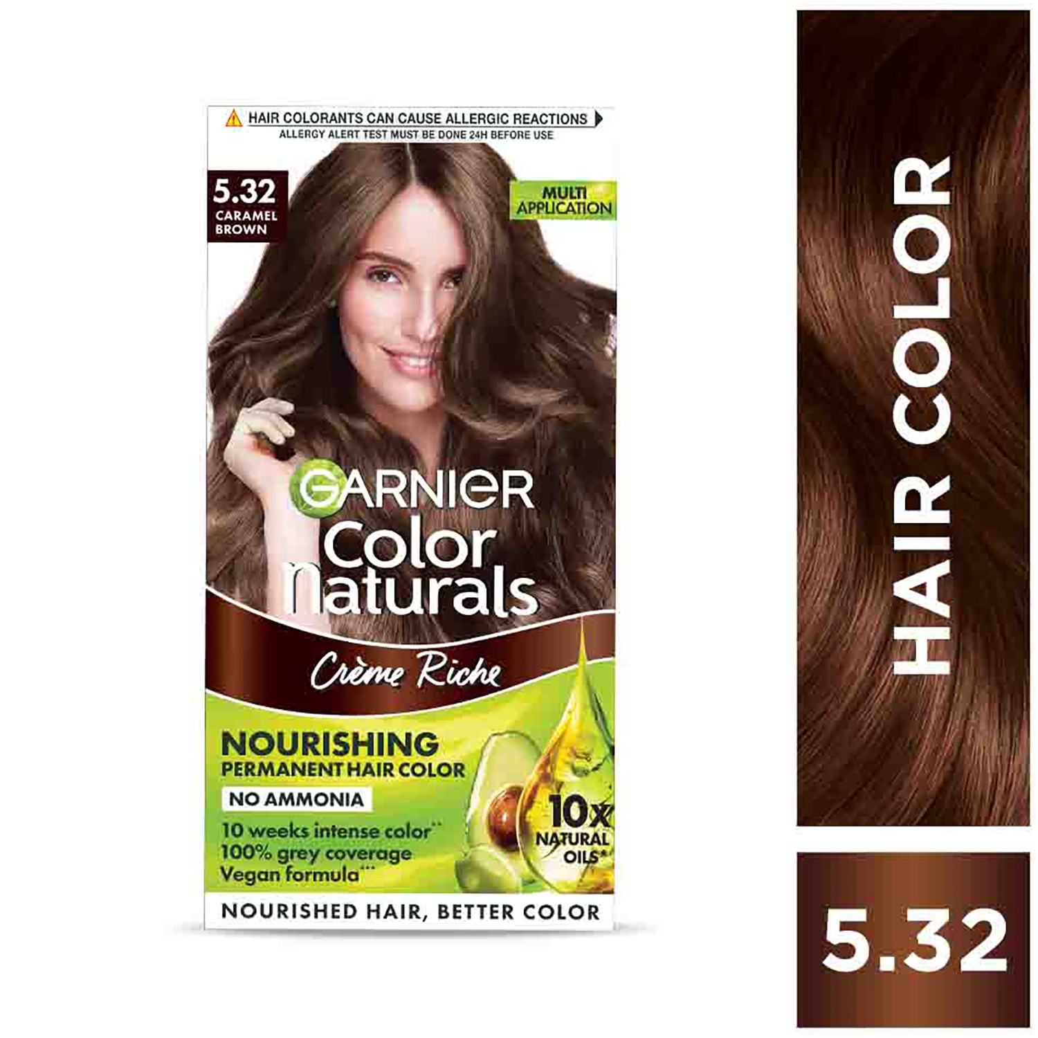 Garnier | Garnier Color Naturals Creme Hair Color - Shade 5.32 Caramel Brown (70ml + 60g)