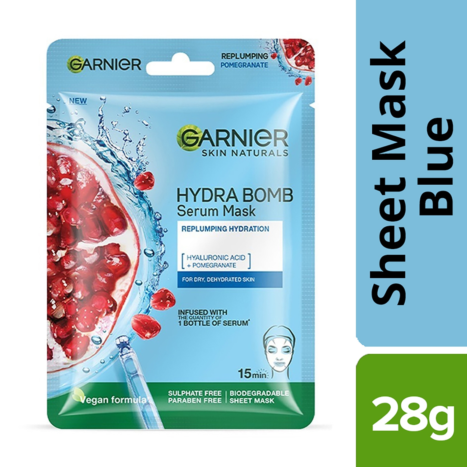 Garnier | Garnier Skin Naturals Hydra Bomb Pomegranate Face Serum Sheet Mask (32g)
