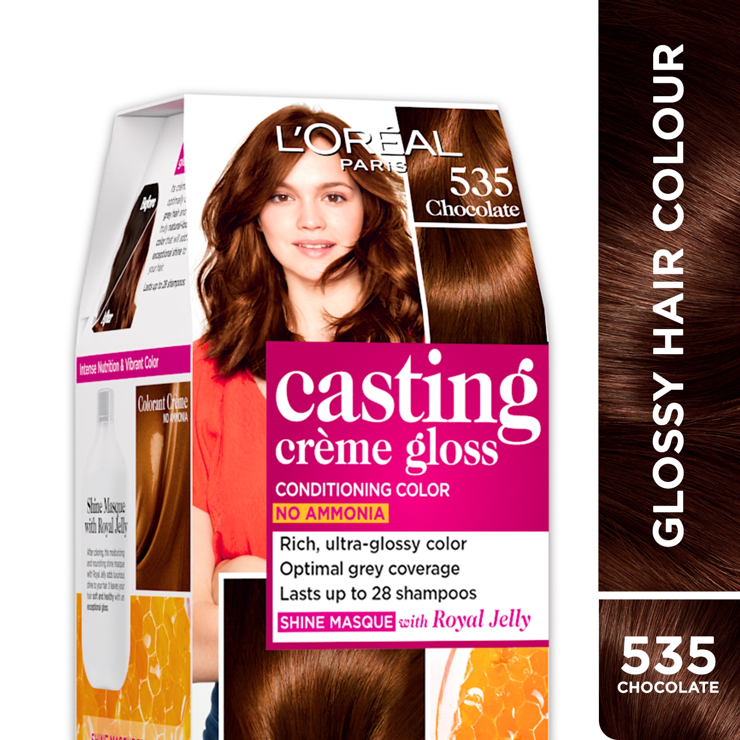 L'Oreal Paris | L'Oreal Paris Casting Creme Gloss Hair Color, 535 Chocolate, 87.5g+72ml
