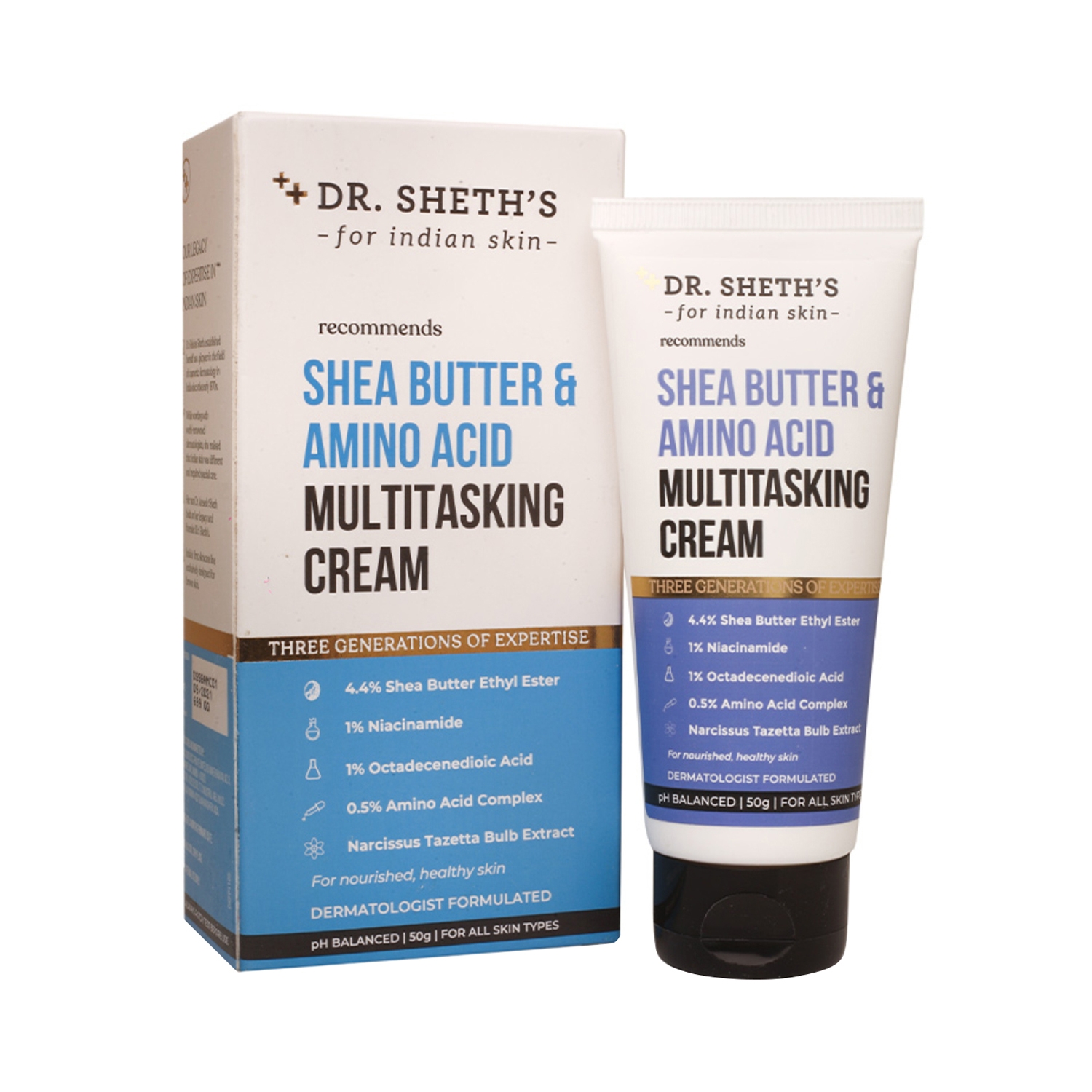 Dr. Sheth's Shea Butter & Amino Acid Multi-Tasking Cream (50g)