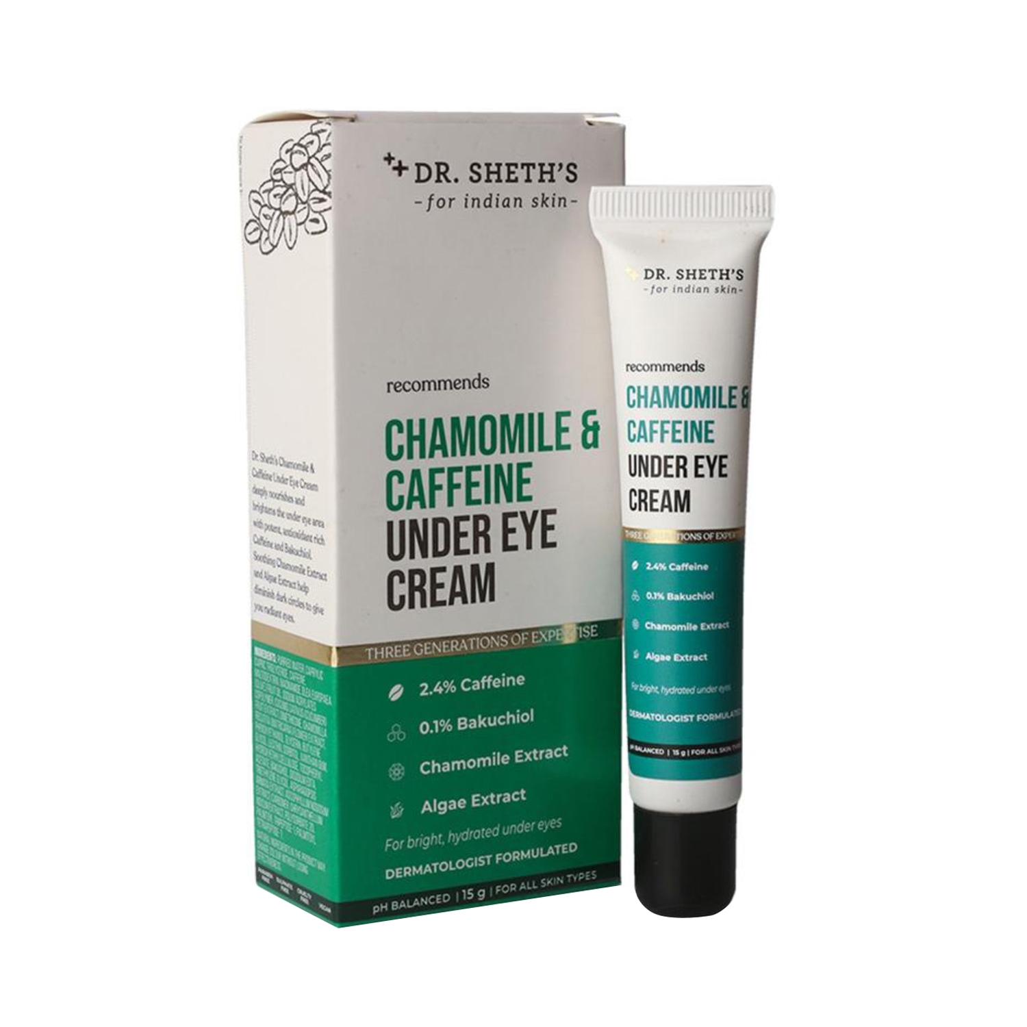 Dr. Sheth's | Dr. Sheth's Chamomile & Caffeine Under Eye Cream (15g)