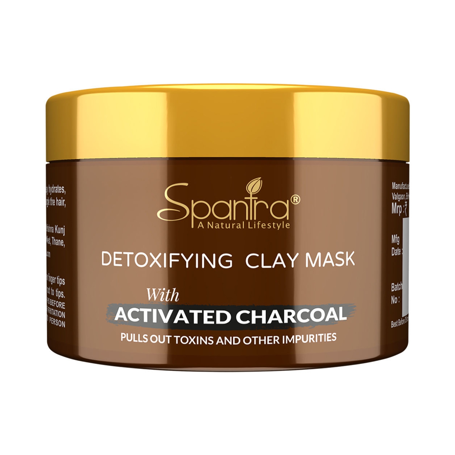 Spantra | Spantra Detoxifying Clay Mask With Activated Charcoal (125g)