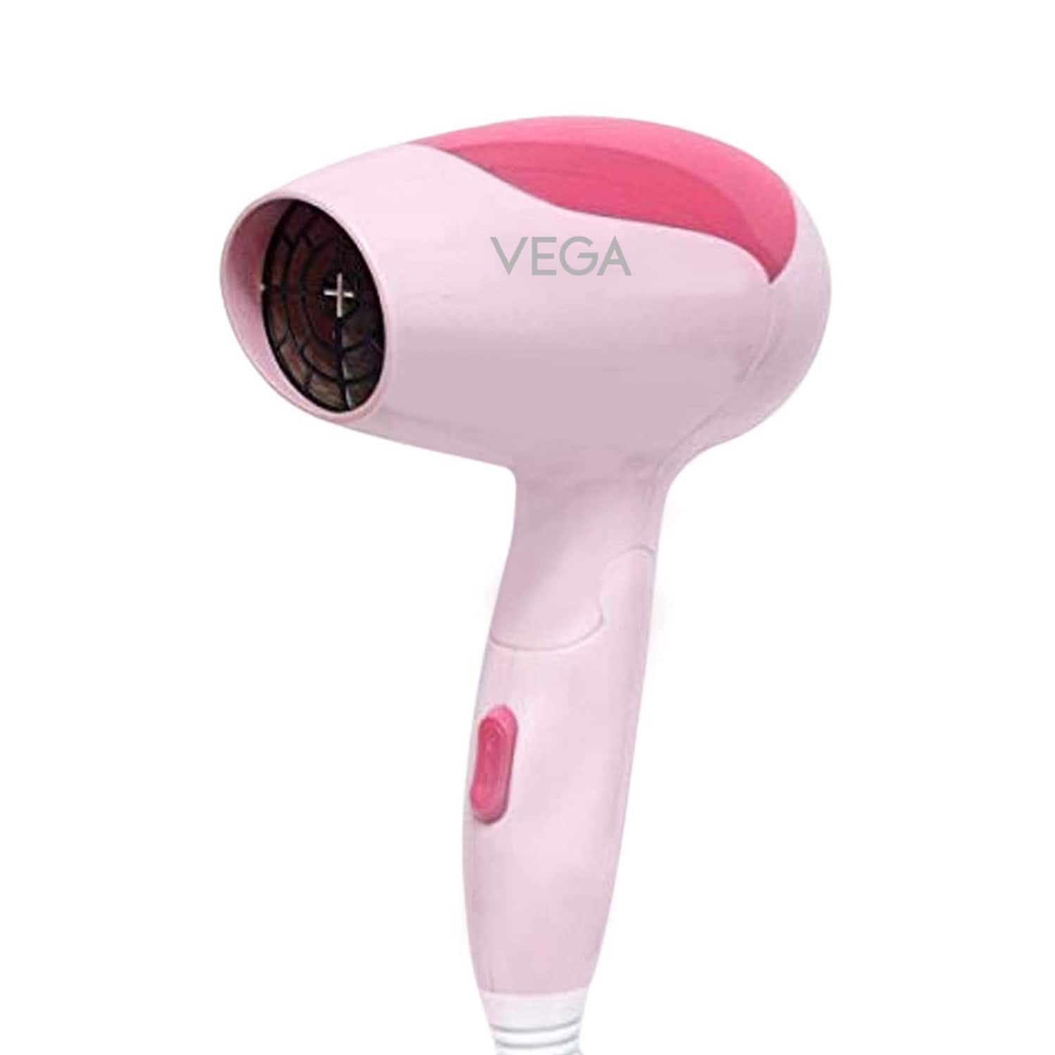 Vega | Vega Go Lite 1400 Foldable Hair Dryer with 1400 Watts Quick Dry (VHDH-19) Pink (413 g)
