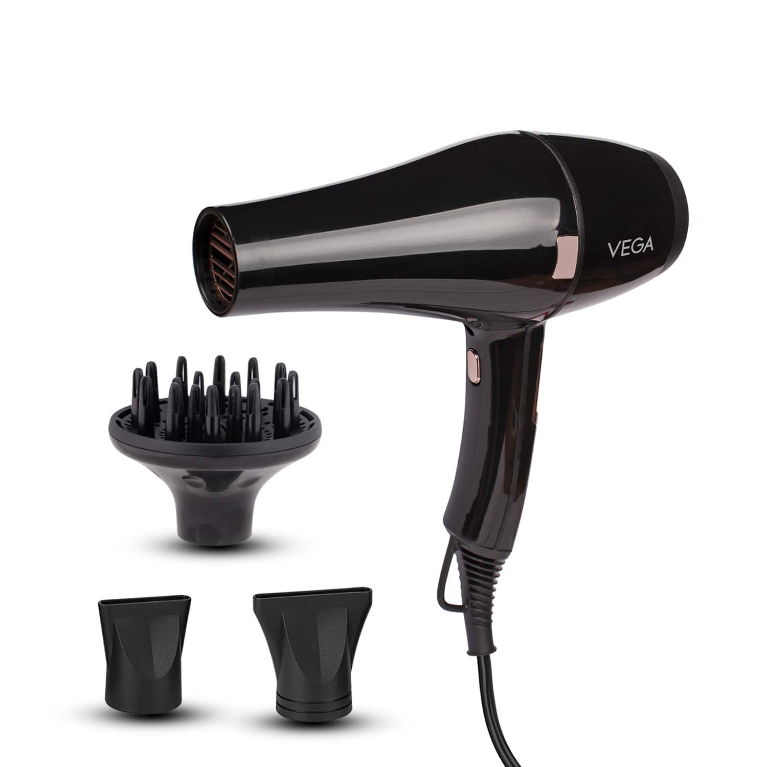 Vega | Vega Pro-Xpert 2200 Watts Professional Hair Dryer with Diffuser & 2 Nozzles (VHDP-03) (549 g)