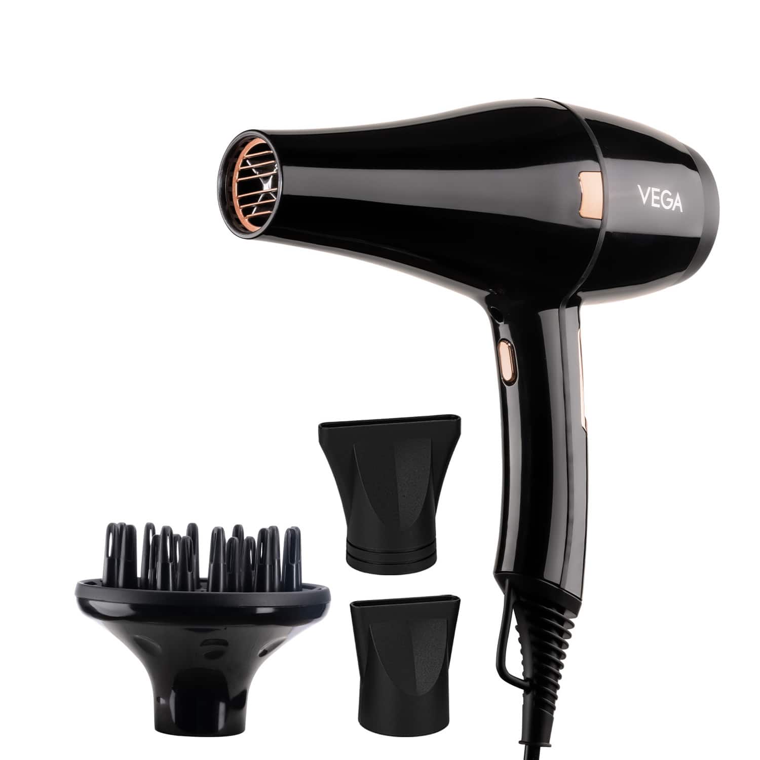 Vega | Vega Pro-Xpert 2000-2200W Professional Hair Dryer with Diffuser & 2 Detachable Nozzles (VHDP-03)