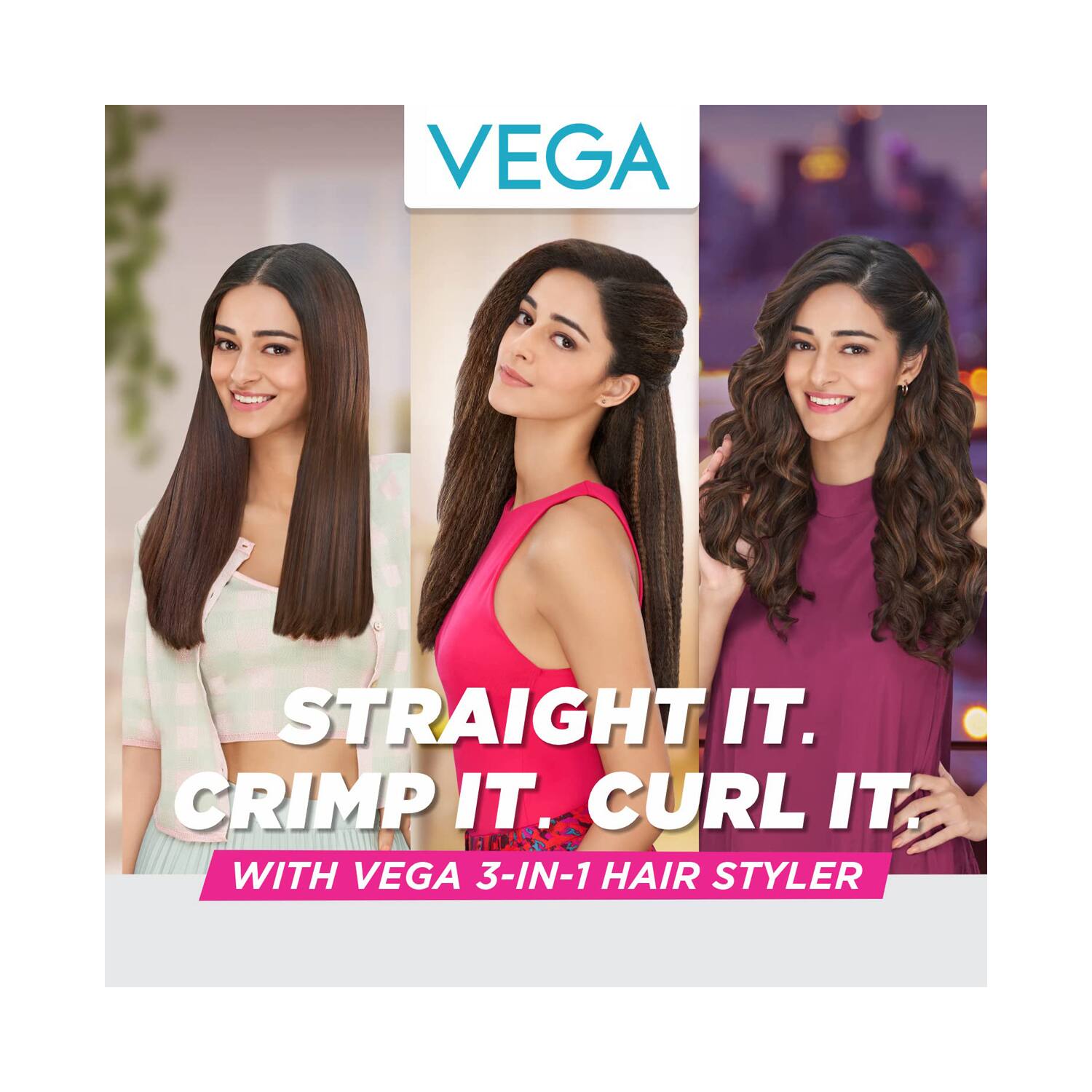 Vega vhscc 01 3 in 1 hair straightener deals