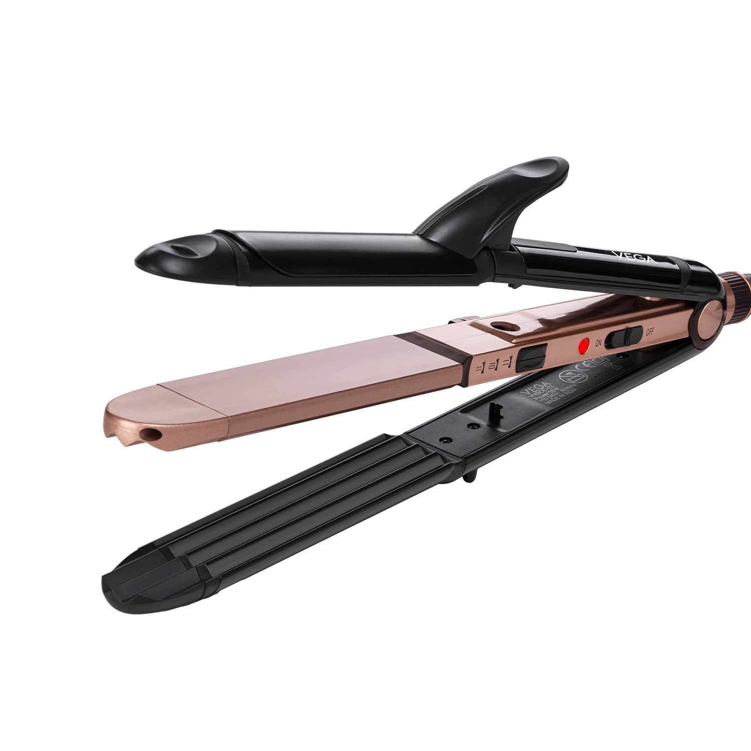 Vega | Vega 3 in 1 Keratin Hair Styler Straightener Curler and Crimper for Women (VHSCC-03) (399 g)